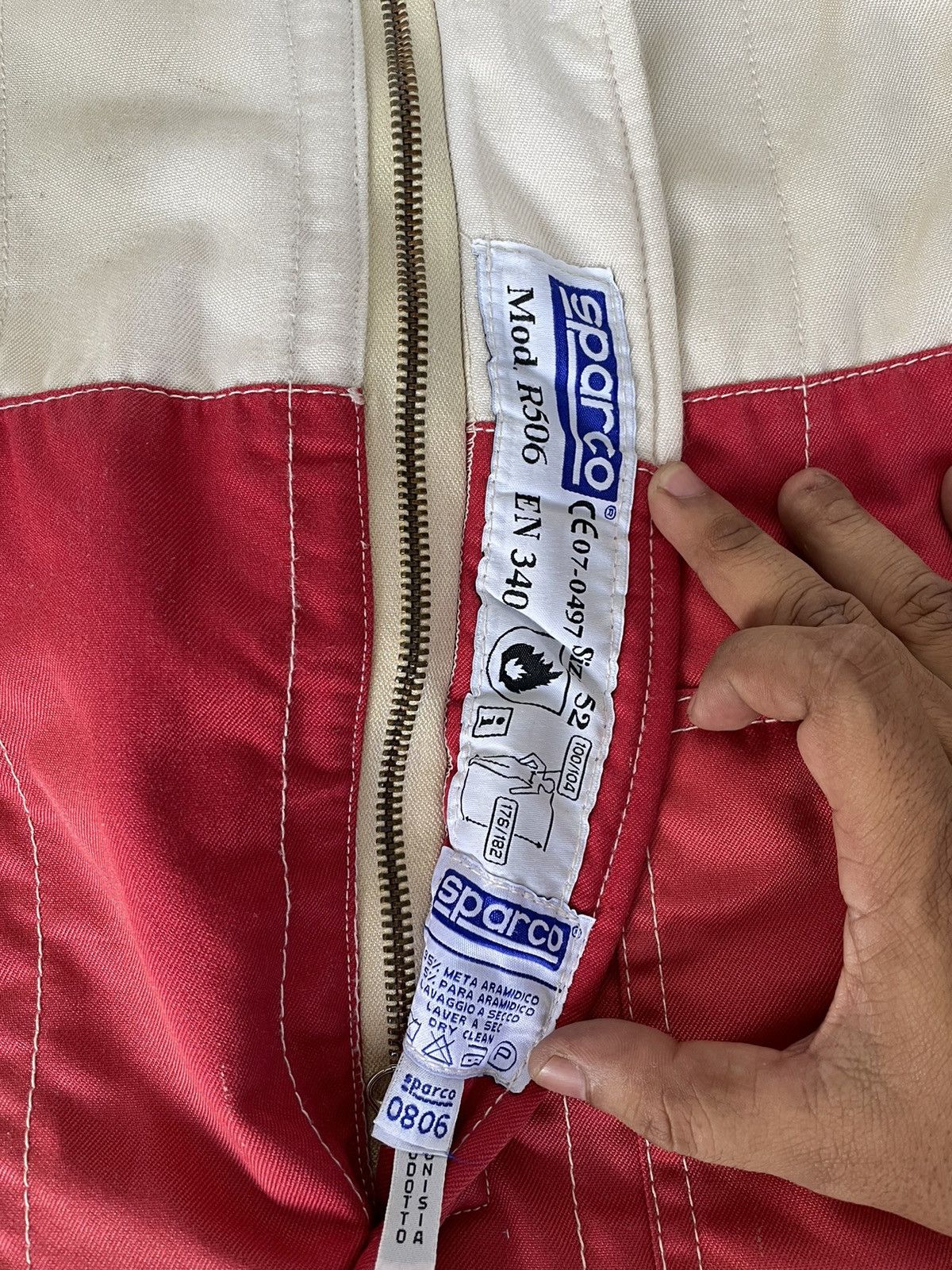 Vintage SPARCO RACING OVERALL SUIT SPRINT Size US 38 / EU 54 - 9 Thumbnail
