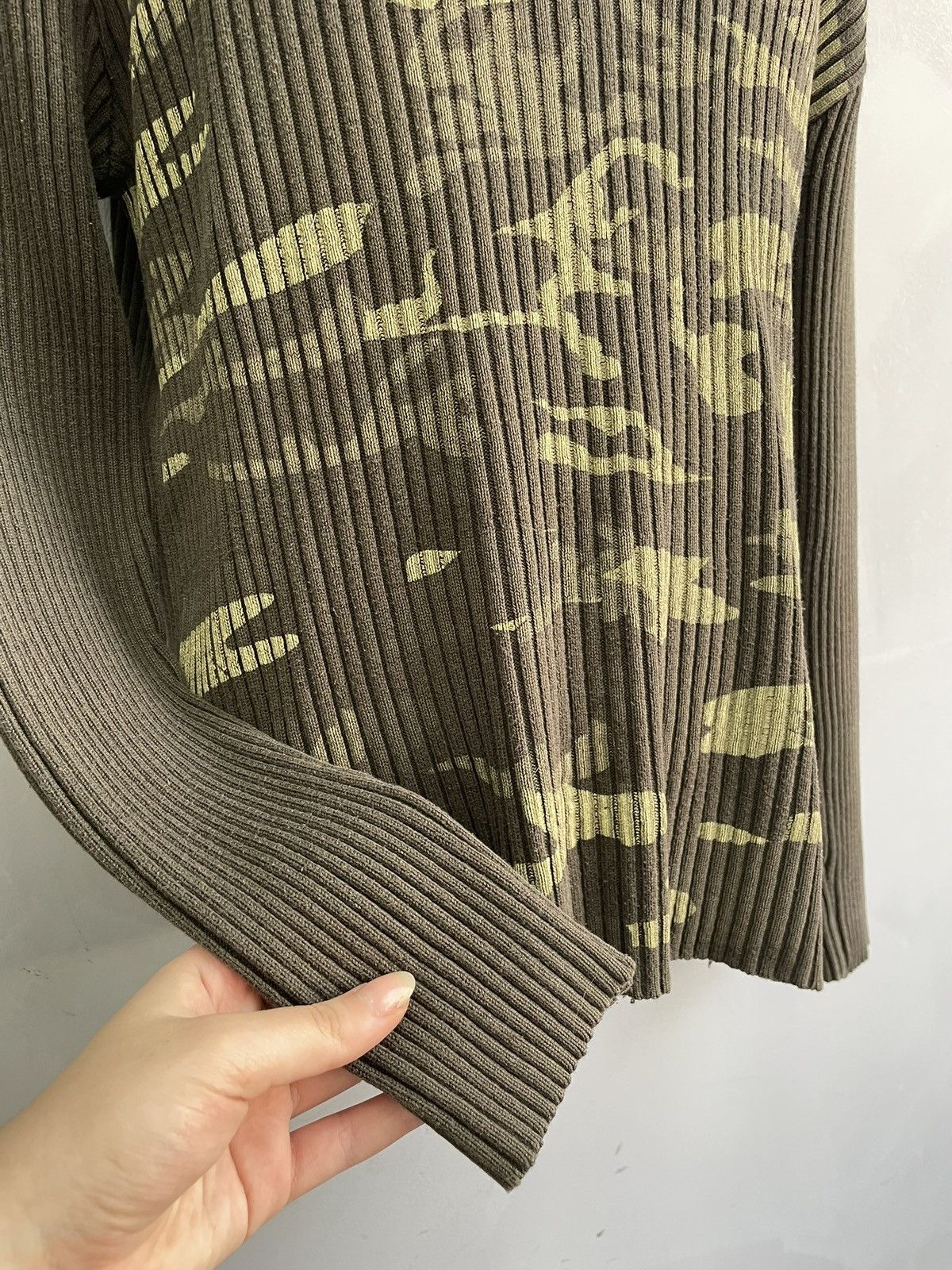 Diesel Hype diesel style Green Camo Ribbed Knit Sweater Size L Size US L / EU 52-54 / 3 - 4 Thumbnail