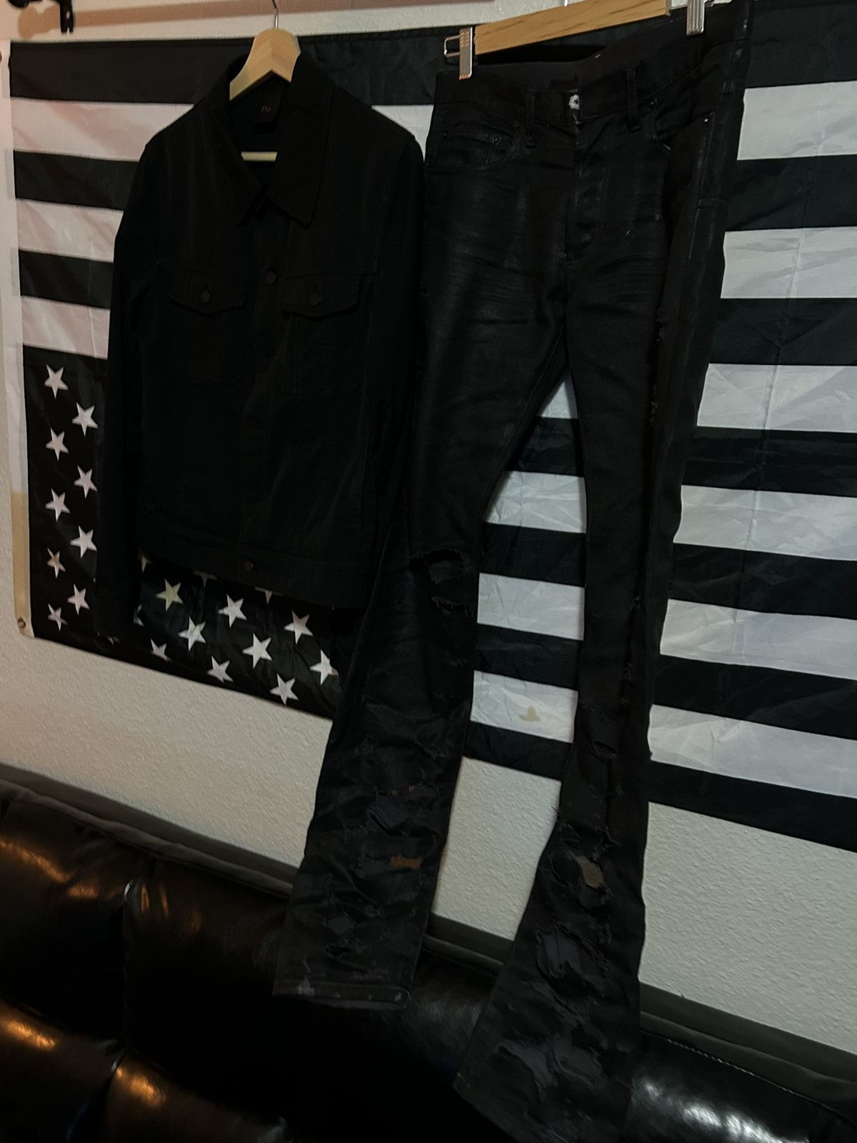 Dior 2005 Waxed Destroyed Denim Size US 29 - 8 Thumbnail