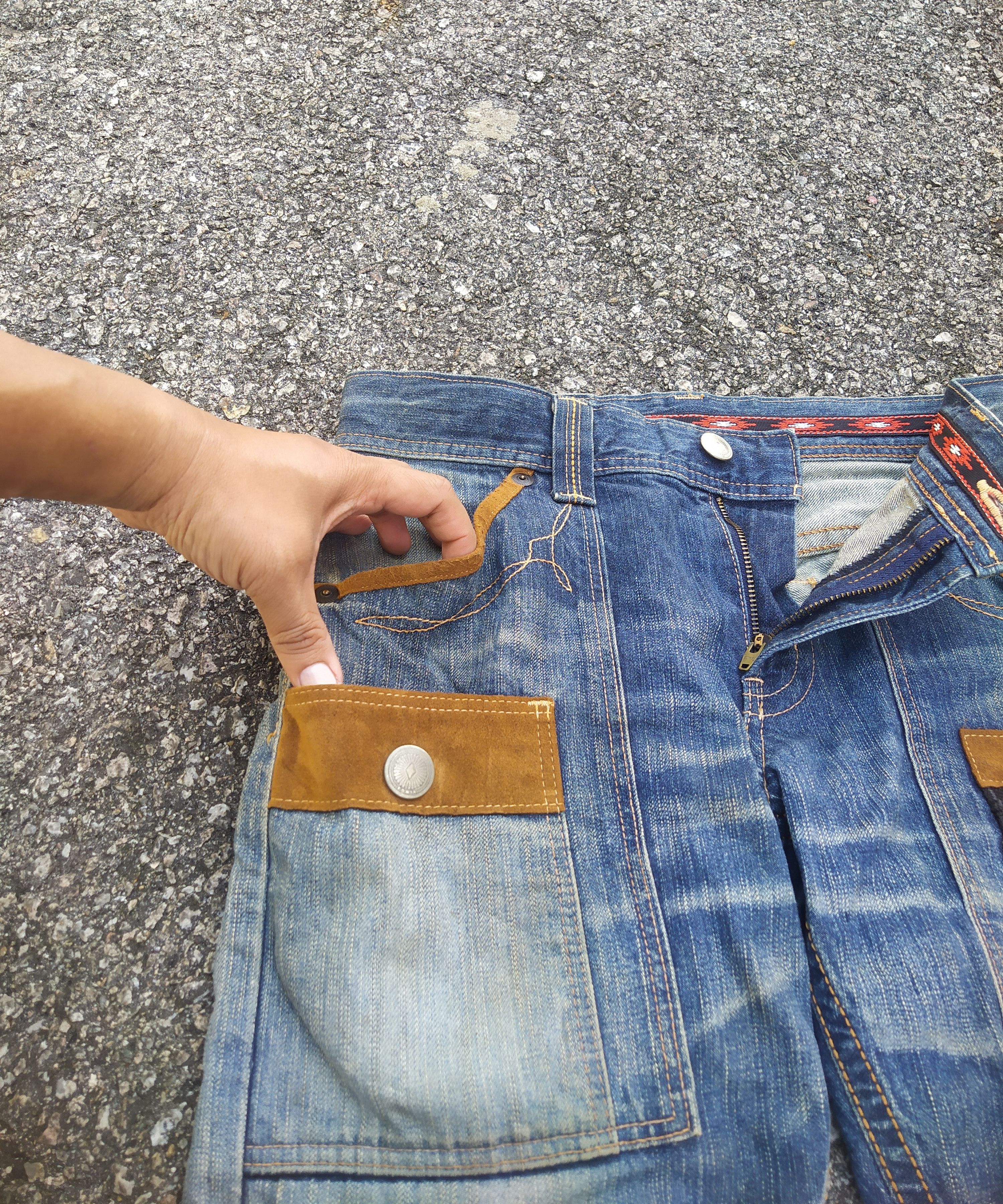 Edwin EDWIN XV "Exclusive Vintage" Distressed Wester Jeans Size US 31 - 6 Thumbnail