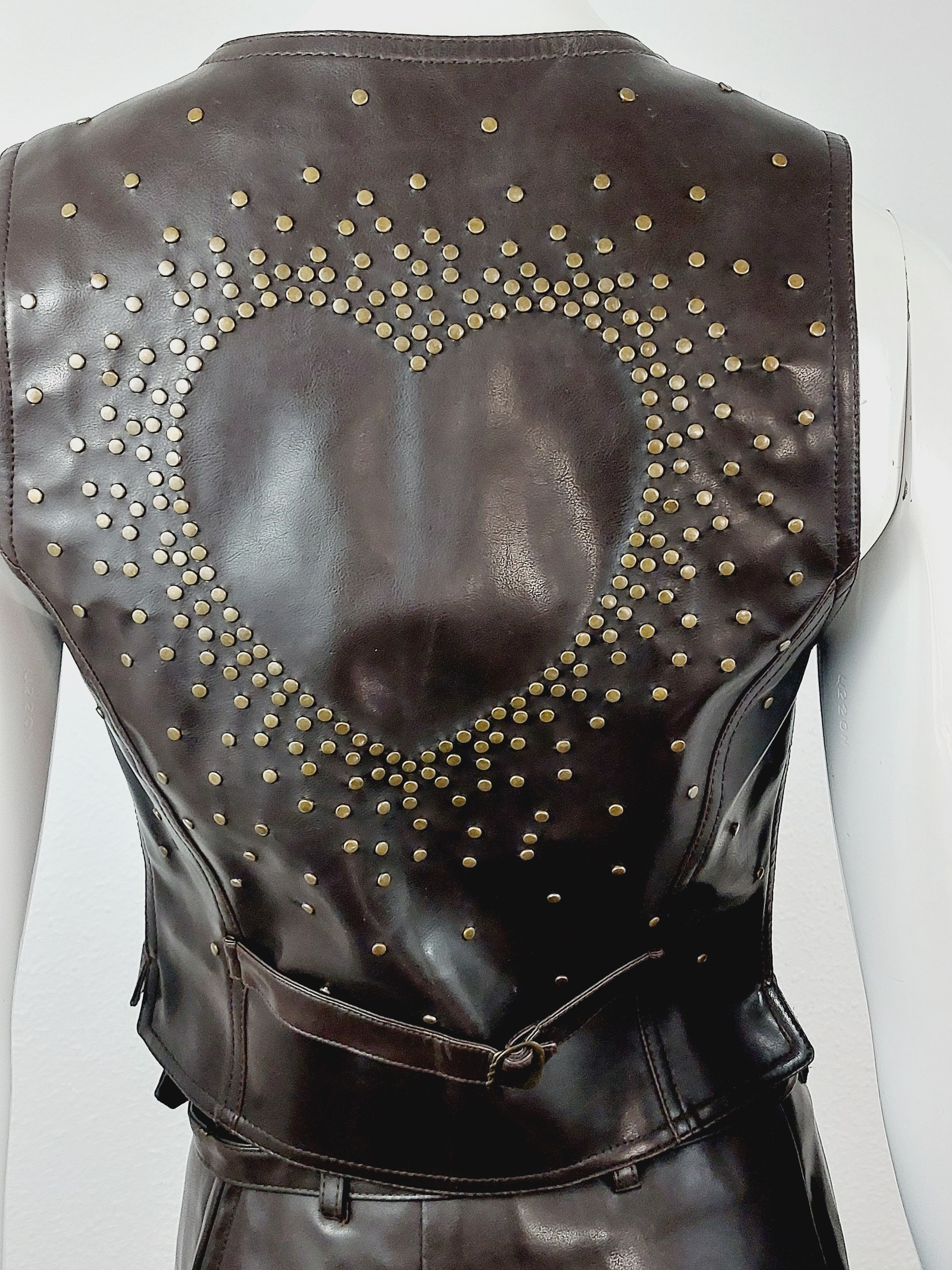 Moschino Moschino Studded Heart Vinyl Bella Hadid Vest Skirt Set Size M / US 6-8 / IT 42-44 - 15 Thumbnail