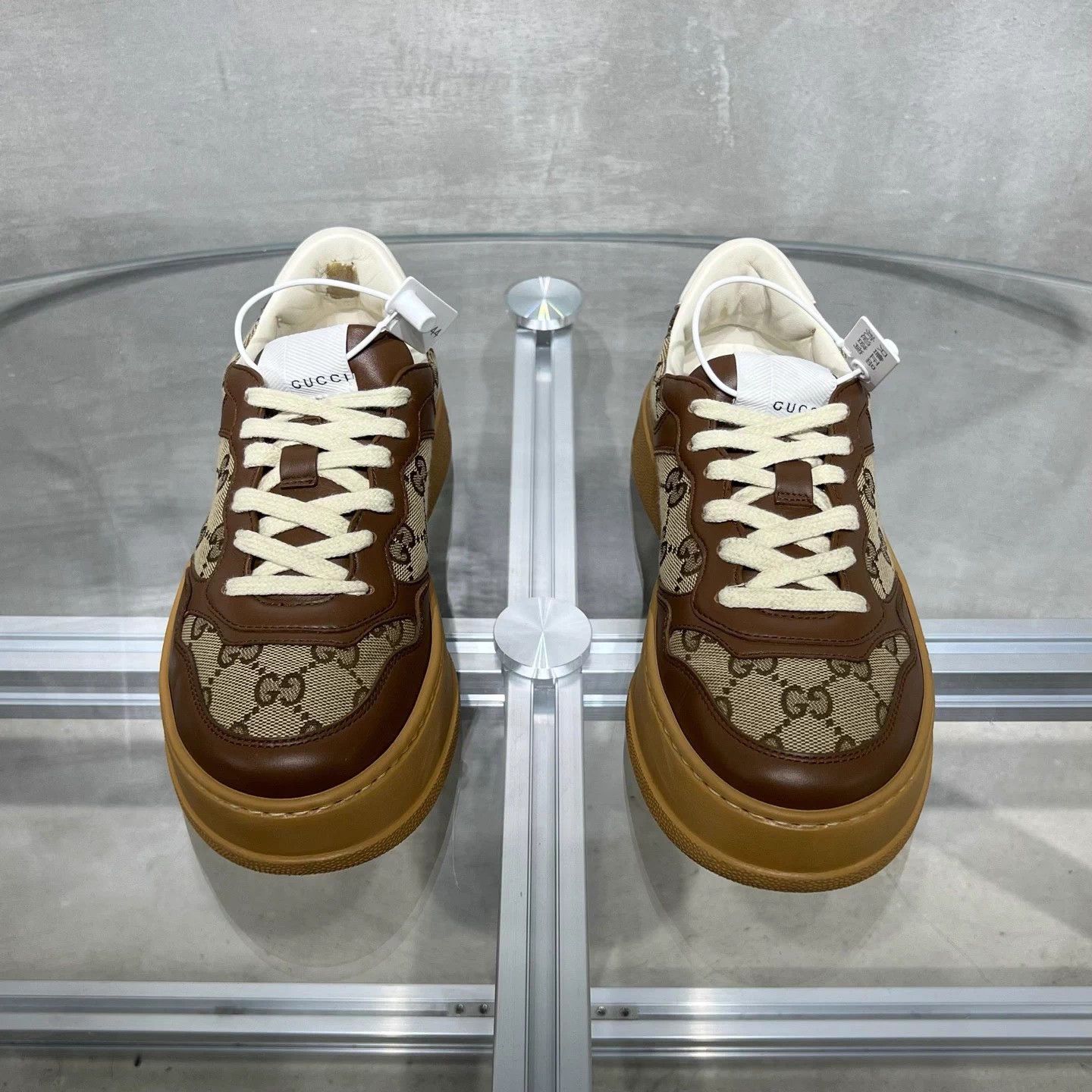 Gucci Gucci Brown Cookie Sneakers 37.5 Size US 7.5 / IT 37.5 - 1 Thumbnail