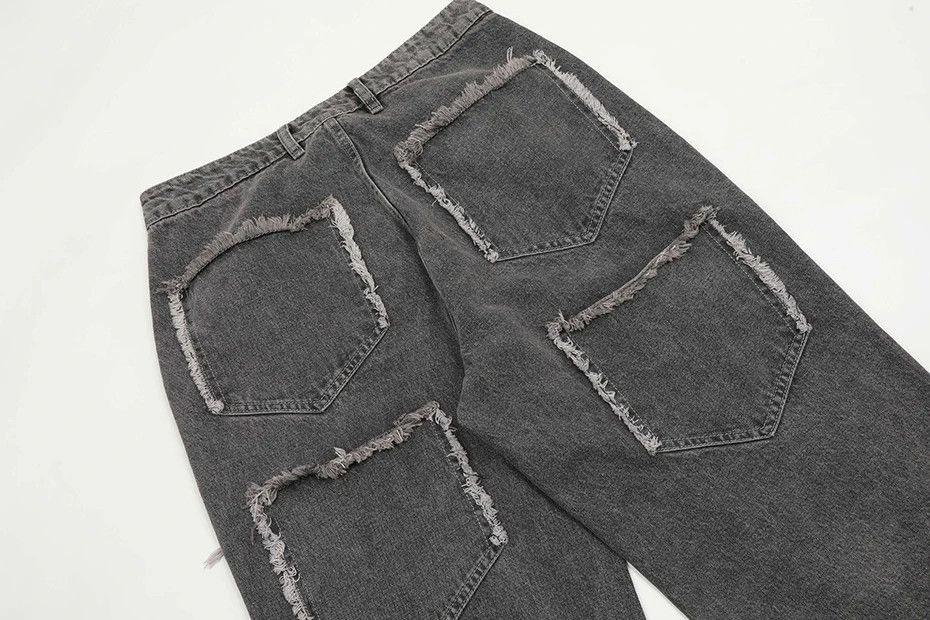 Lightning Splicing Baggy Jeans