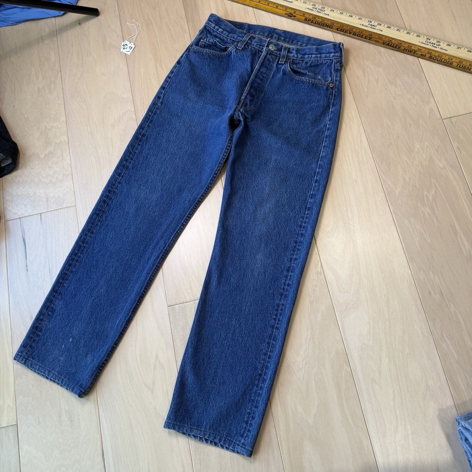 Levi's Vintage Levis 501 Jeans 29 Blue Dark Wash Straight Leg 80s Size US 29 - 10 Thumbnail