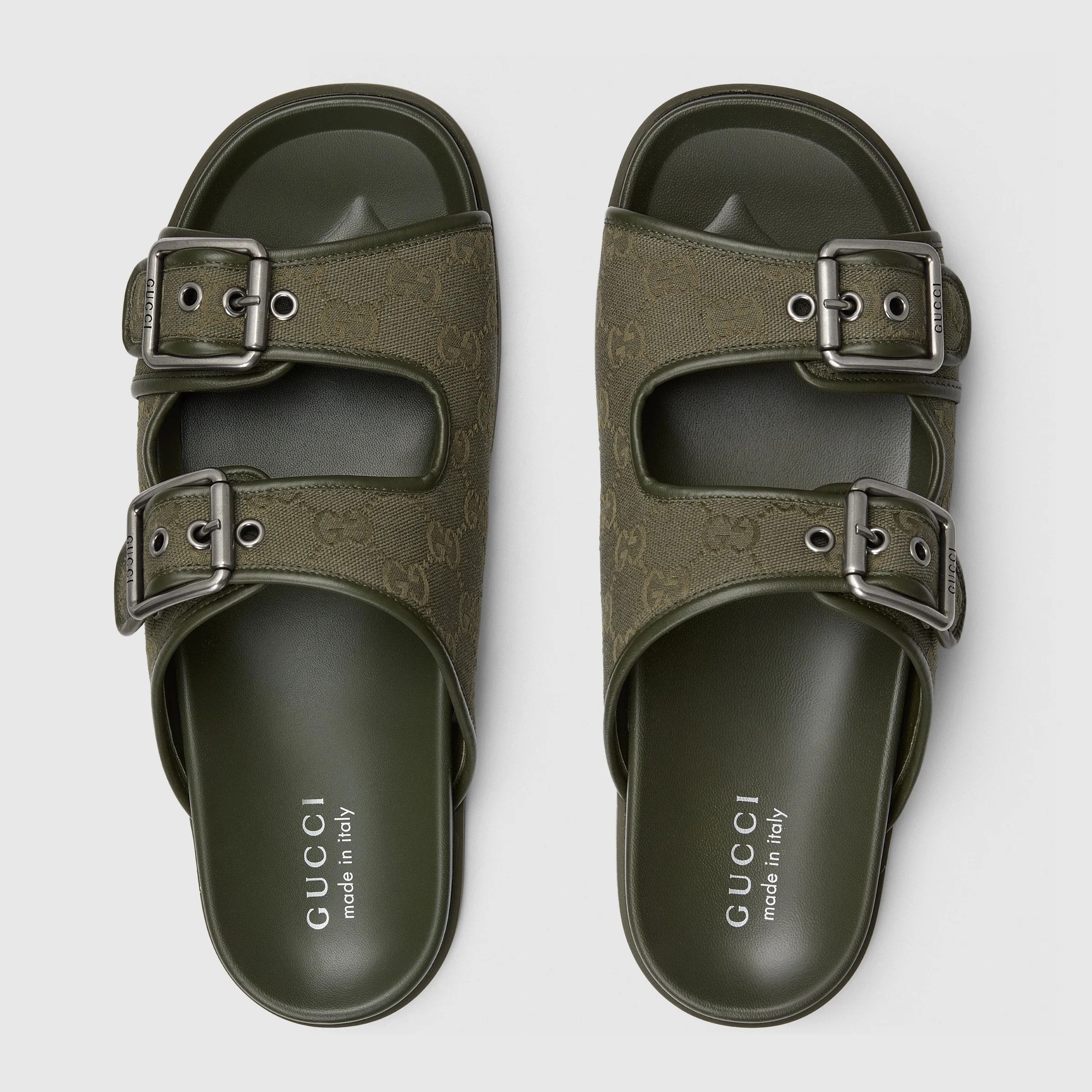 Gucci o1loc1c0326 831830 Men's Slide Sandals With Buckles Size US 6.5 / EU 39-40 - 4 Thumbnail