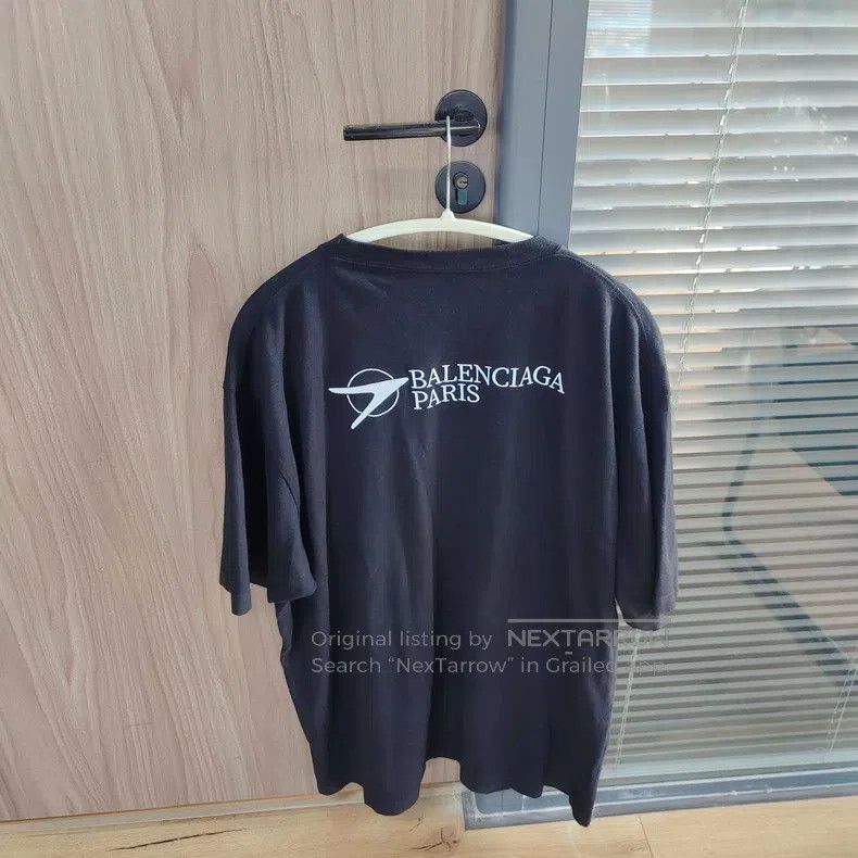 Balenciaga Balenciaga Arrow Embroidered Black Short Sleeve, Size L Size US L / EU 52-54 / 3 - 2 Thumbnail