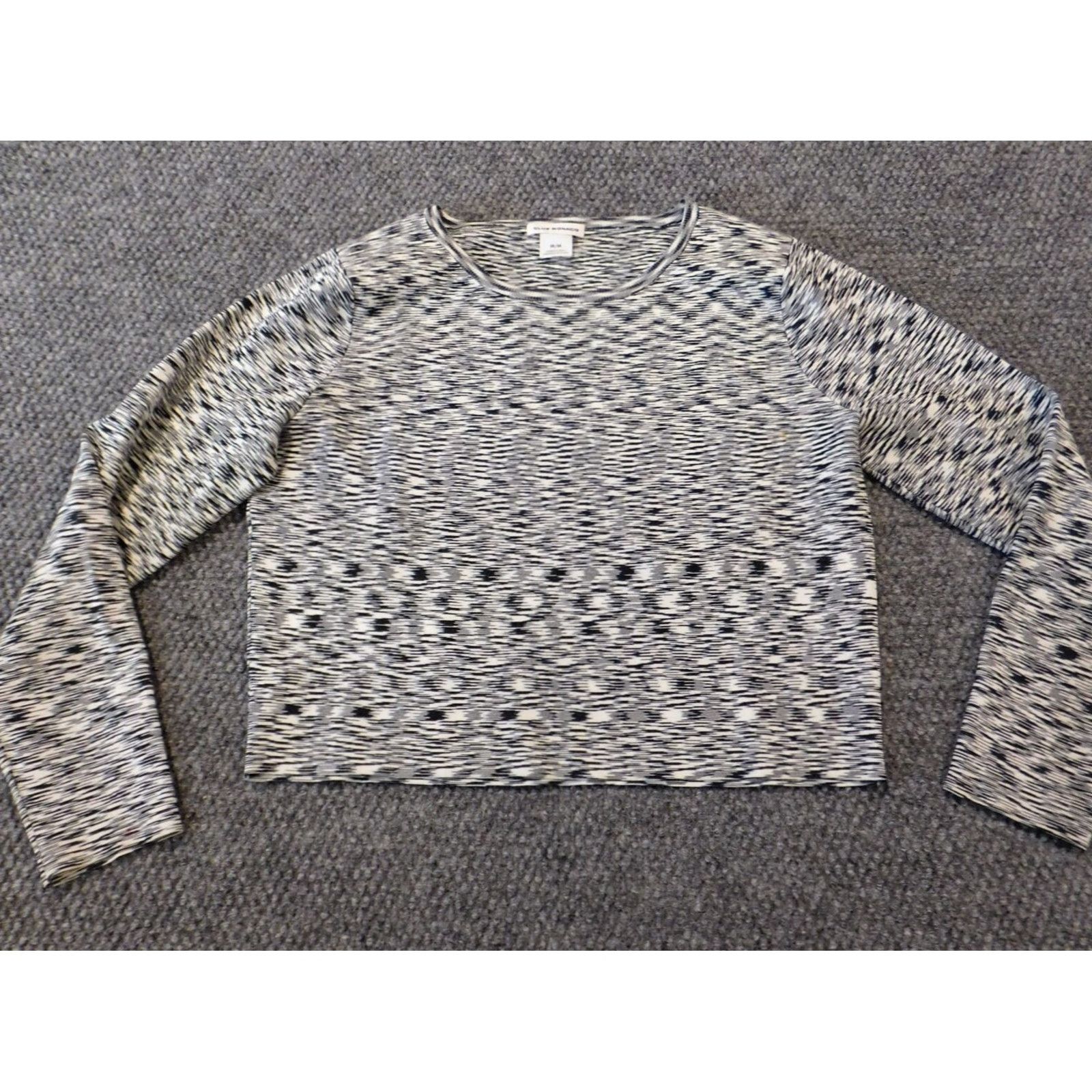 Club Monaco Club Monaco Blouse Womens Medium Gray Stretch Top Pullover Crew Neck Knits Casual Size M / US 6-8 / IT 42-44 - 2 Thumbnail
