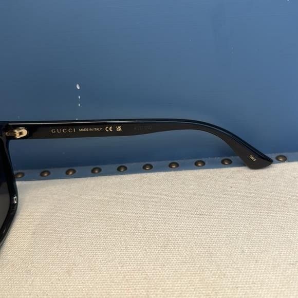 Gucci New - GUCCI Grey Rectangular Men's Sunglasses GG0746S 001 5 Size ONE SIZE - 4 Thumbnail