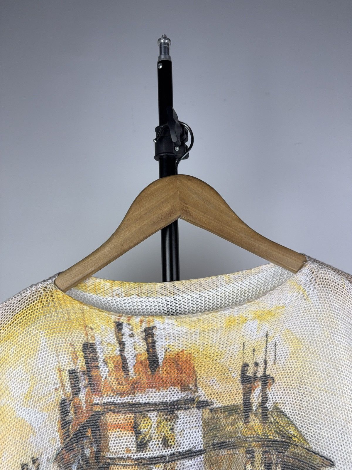 Japanese Brand Vintage 90s Avant Garde Retro Paris Print knitted sweater Size M / US 6-8 / IT 42-44 - 5 Thumbnail