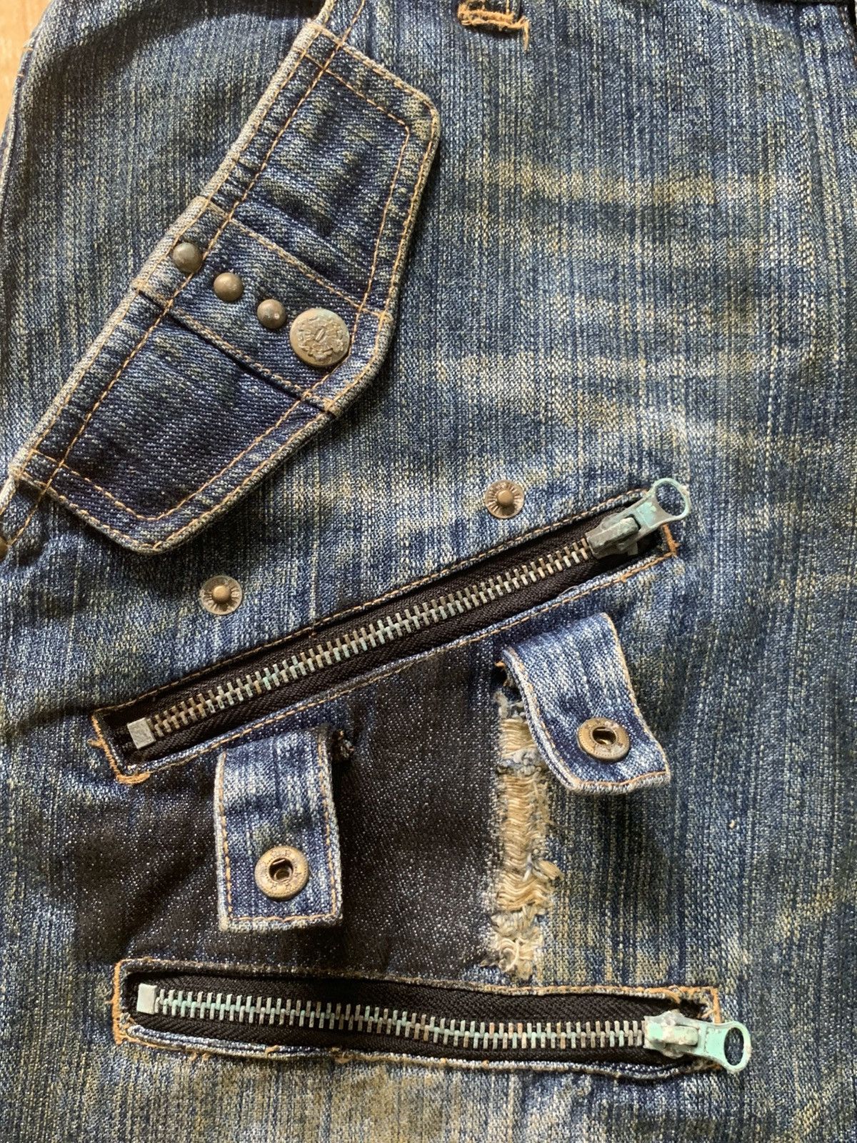 In The Attic Rare Distressed In The Attic Flare Denim Jeans Pants Size US 31 - 17 Thumbnail