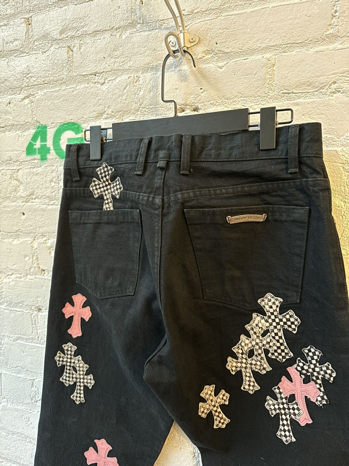 Chrome Hearts CHROME HEARTS CHECKARD & PINK PATCH DENIM Size US 32 / EU 48 - 4 Thumbnail