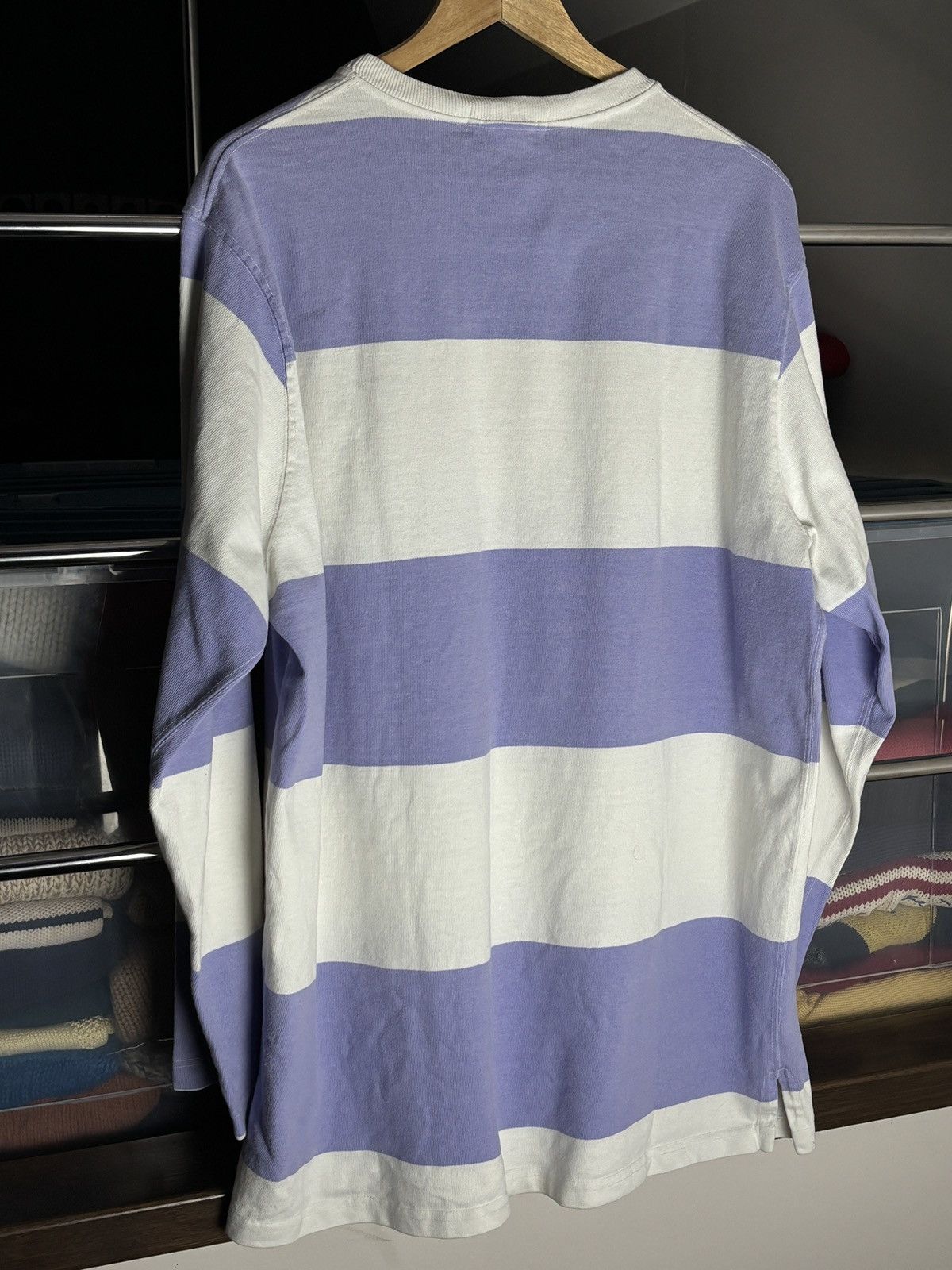 Polo Ralph Lauren 90s Polo Ralph Lauren Vintage Rugby USA Striped Sweatshirt Size US XL / EU 56 / 4 - 5 Thumbnail