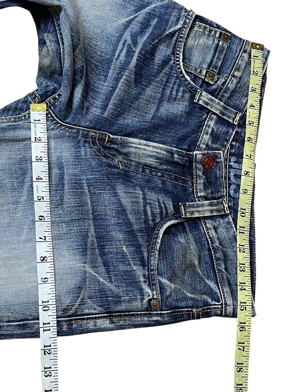 Edwin Vintage y2k EDWIN 503 BLUE TRIP straight cut whiskers jeans Size US 31 - 14 Thumbnail