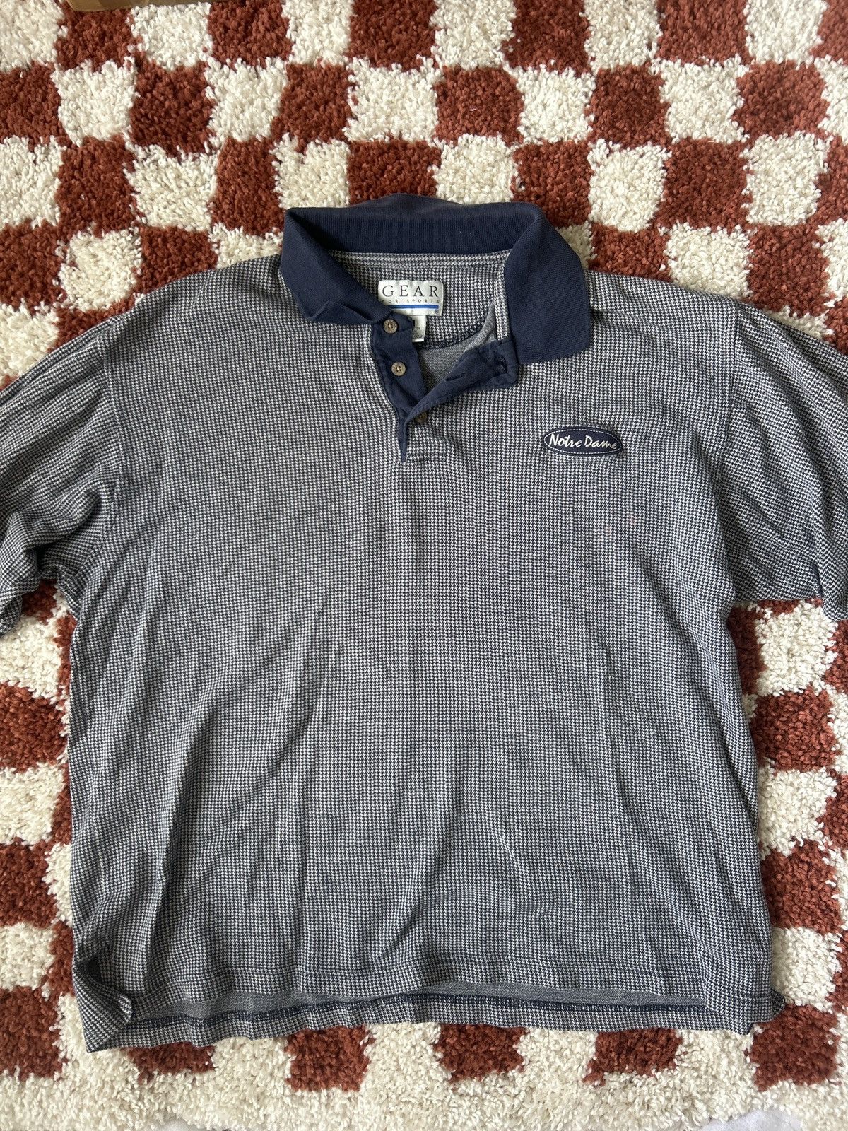 Vintage Vintage Notre Dame Polo Size US L / EU 52-54 / 3 - 1 Thumbnail