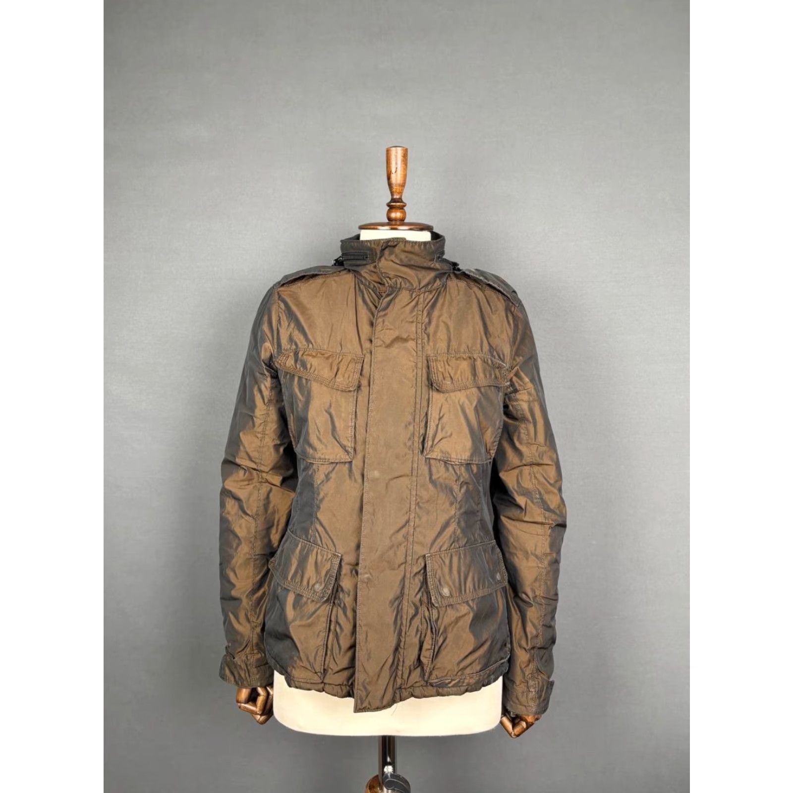 Aspesi Aspesi Jacket Womens Padded Brown Polyester Long Sleeve Pockets Zip Blazer M Size M / US 6-8 / IT 42-44 - 2 Thumbnail