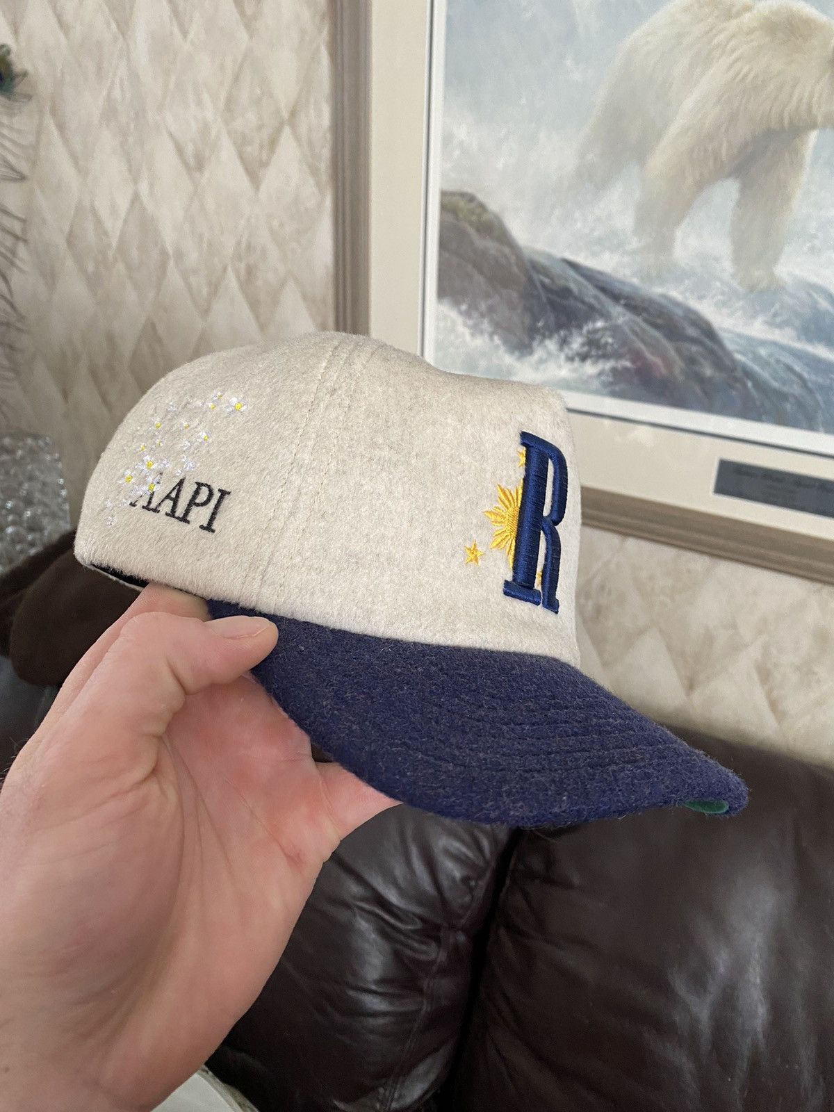 image of Rhude Baseball Cap in White, Men's