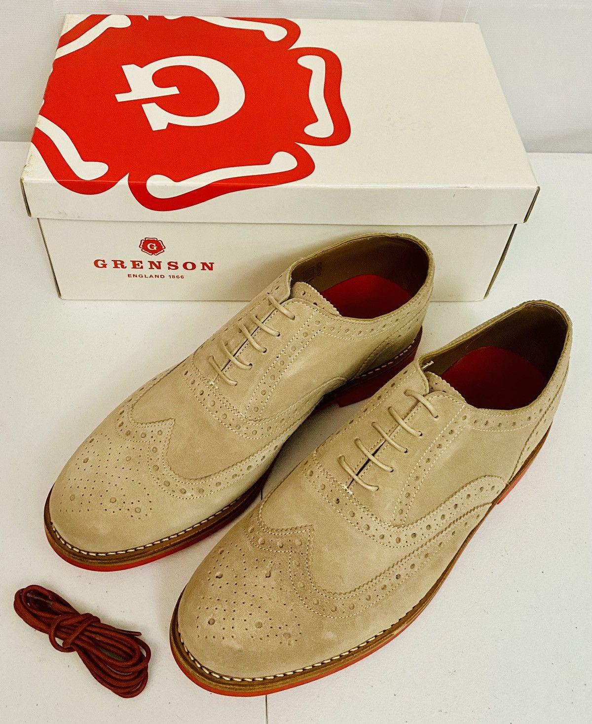 Grenson GRENSON Stanley Brown Suede Leather Firewalk Brogue 11.5 New Size US 11.5 / EU 44-45 - 15 Thumbnail