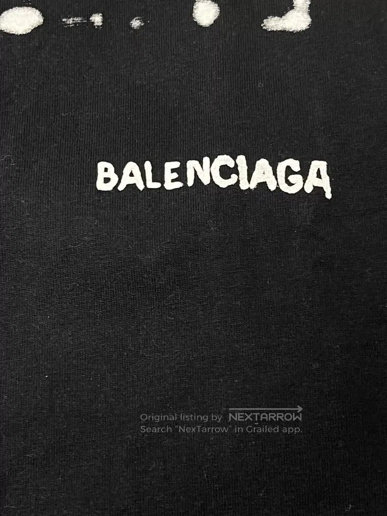 Balenciaga Balenciaga Logo Printed Flat Knit Short Sleeve Size L / US 10 / IT 46 - 3 Thumbnail