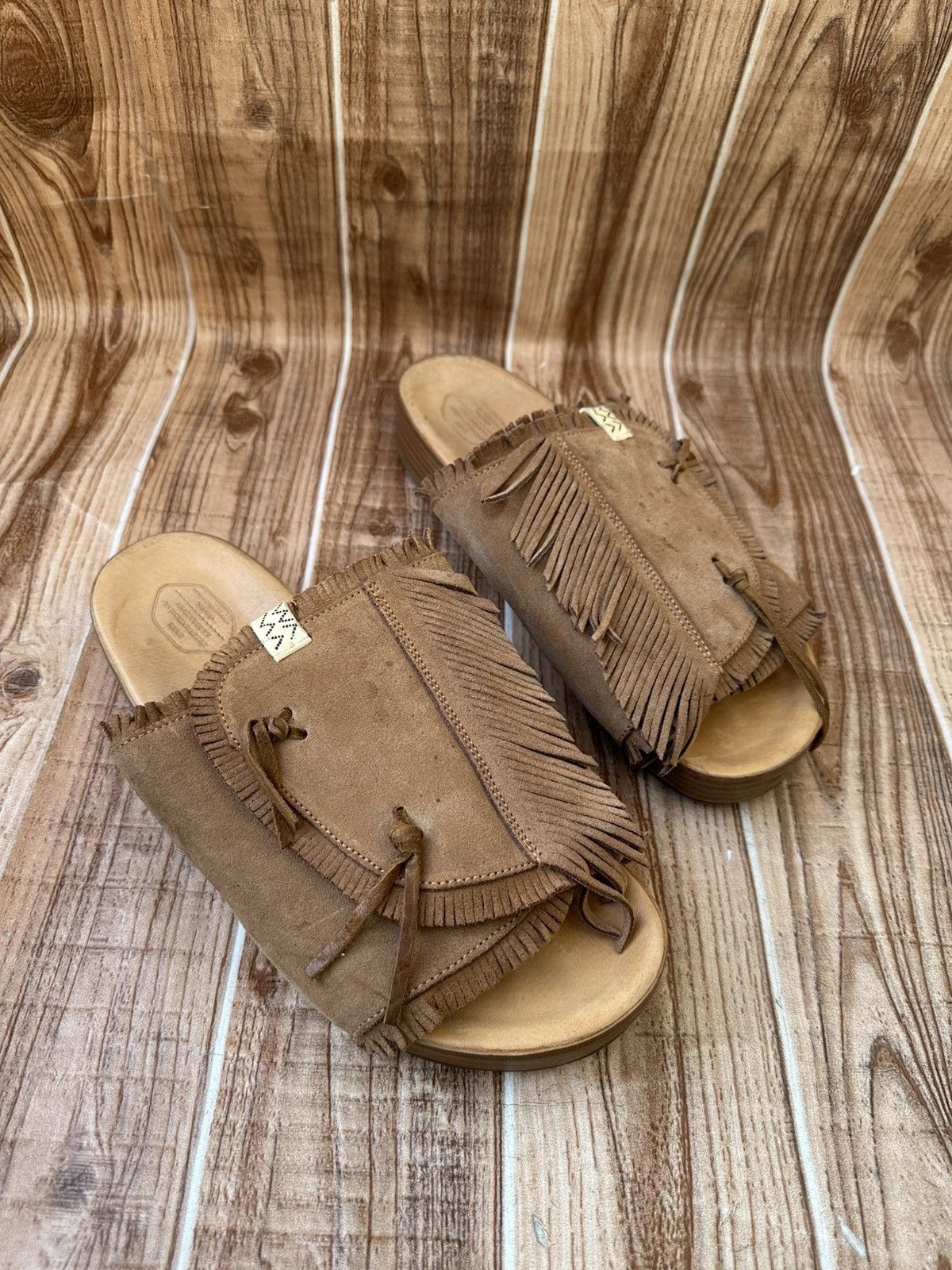 Visvim Visvim Christo Shaman Slides Brown XL Size US 12 / EU 45 - 23 Thumbnail