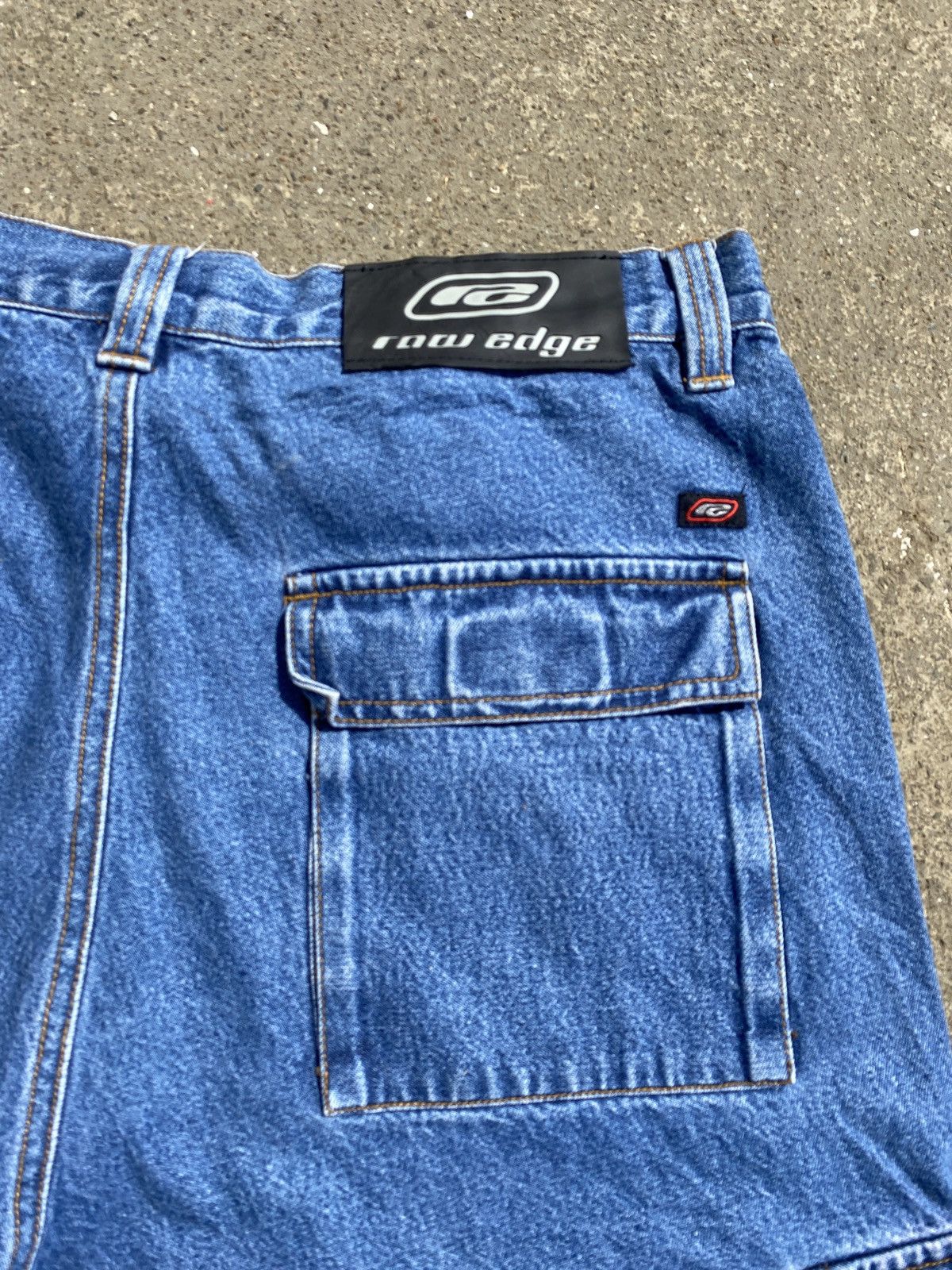 JNCO × Vintage ROW edge Denim Baggy short Size US 32 / EU 48 - 12 Thumbnail