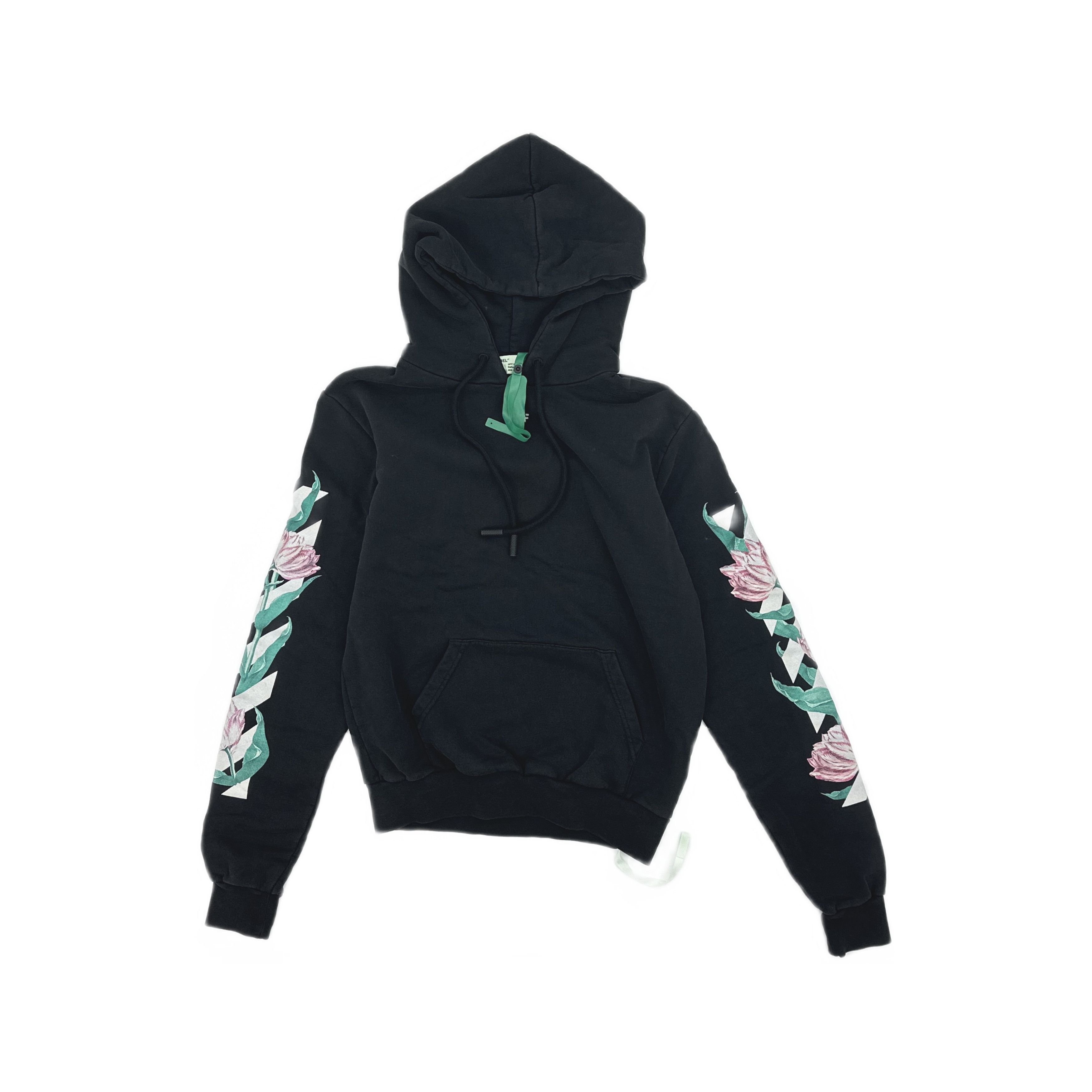 Off-White Off-White Floral Print Hoodie Size XXS Size XXS / US 00 / IT 34 - 1 Thumbnail