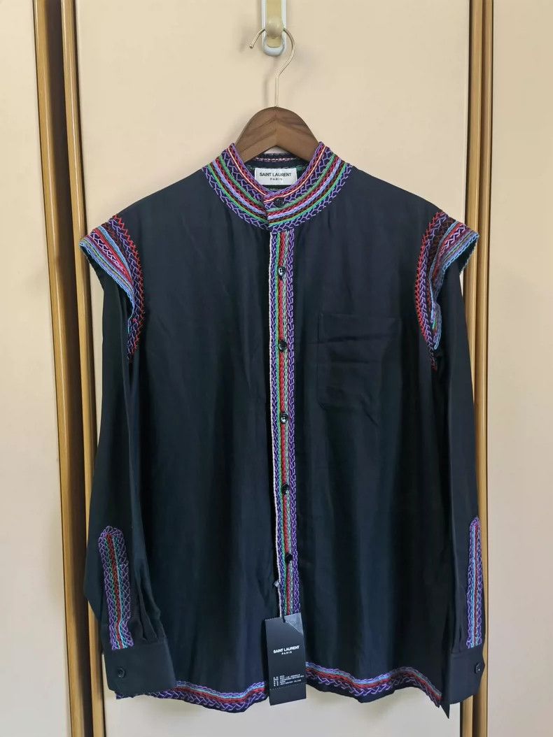 Saint Laurent Paris Saint Laurent 2015SS Embroidered Shirt- DMC Size US M / EU 48-50 / 2 - 1 Thumbnail