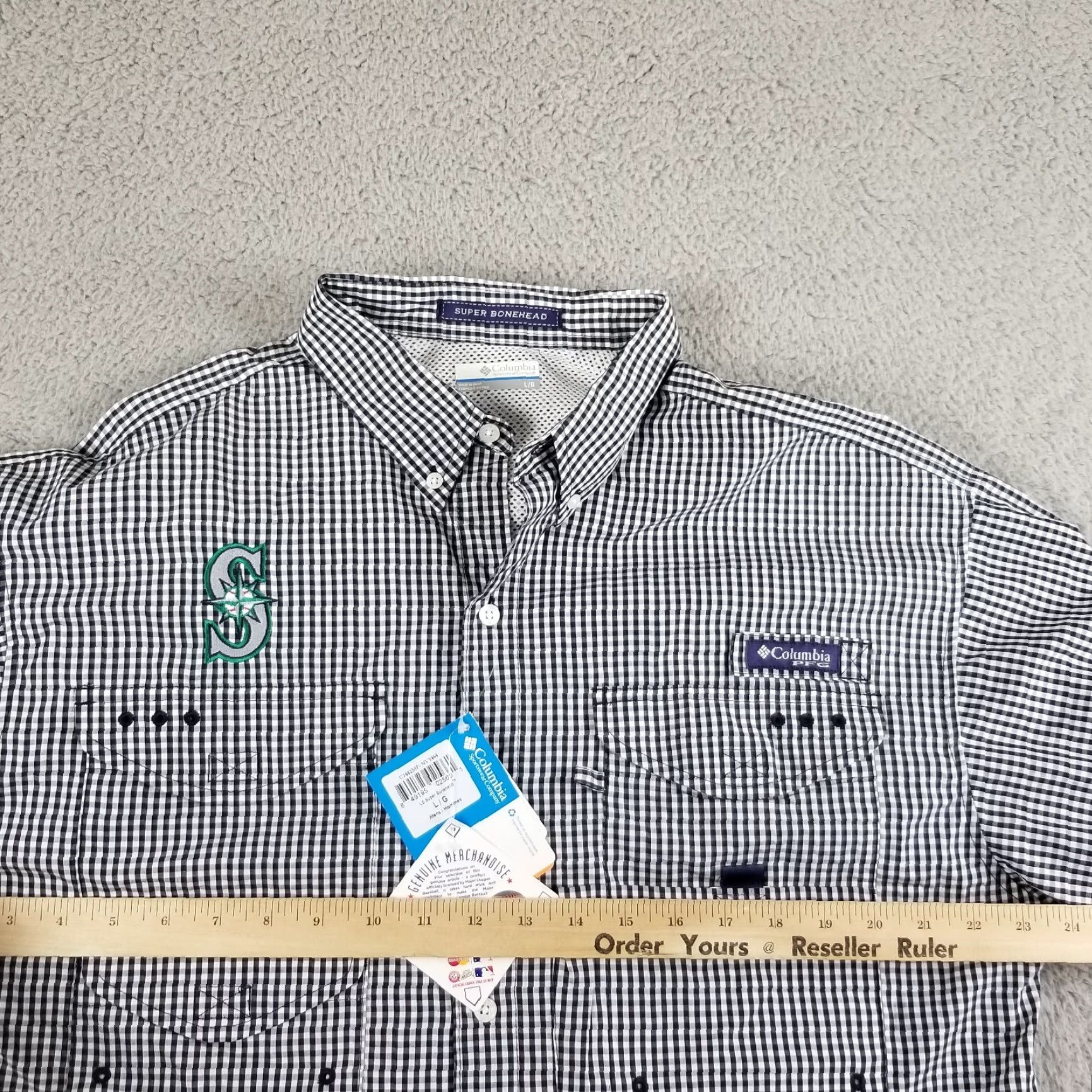 MLB Seattle Mariners Columbia PFG Shirt Men L Blue MLB Baseball Fish Sports Shirt Size US L / EU 52-54 / 3 - 6 Thumbnail