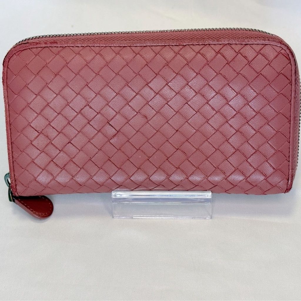 Bottega Veneta Rose Zip Around Wallet