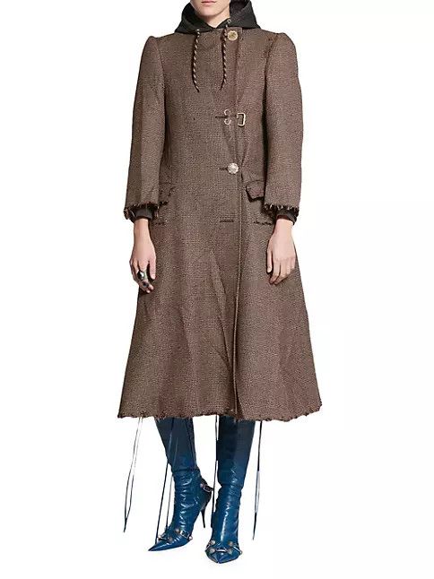 Balenciaga o1in1g1024 DIY Coat in Brown Size XS / US 0-2 / IT 36-38 - 3 Thumbnail