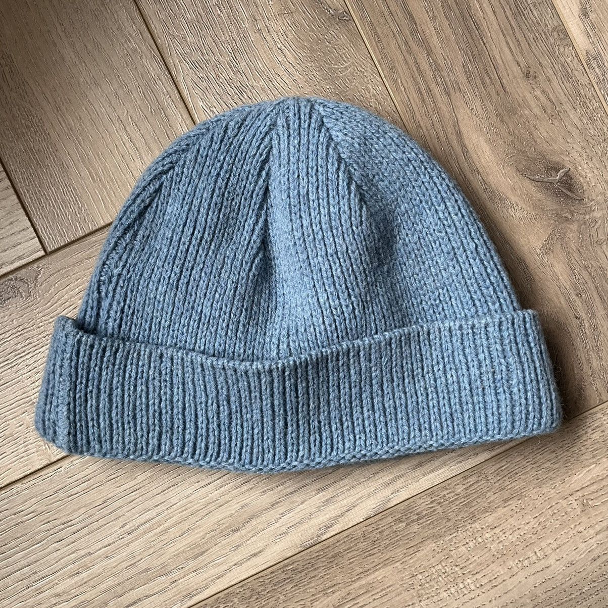 Folk Folk Its All Good Powder Blue Recycled Wool Beanie Size ONE SIZE - 2 Thumbnail