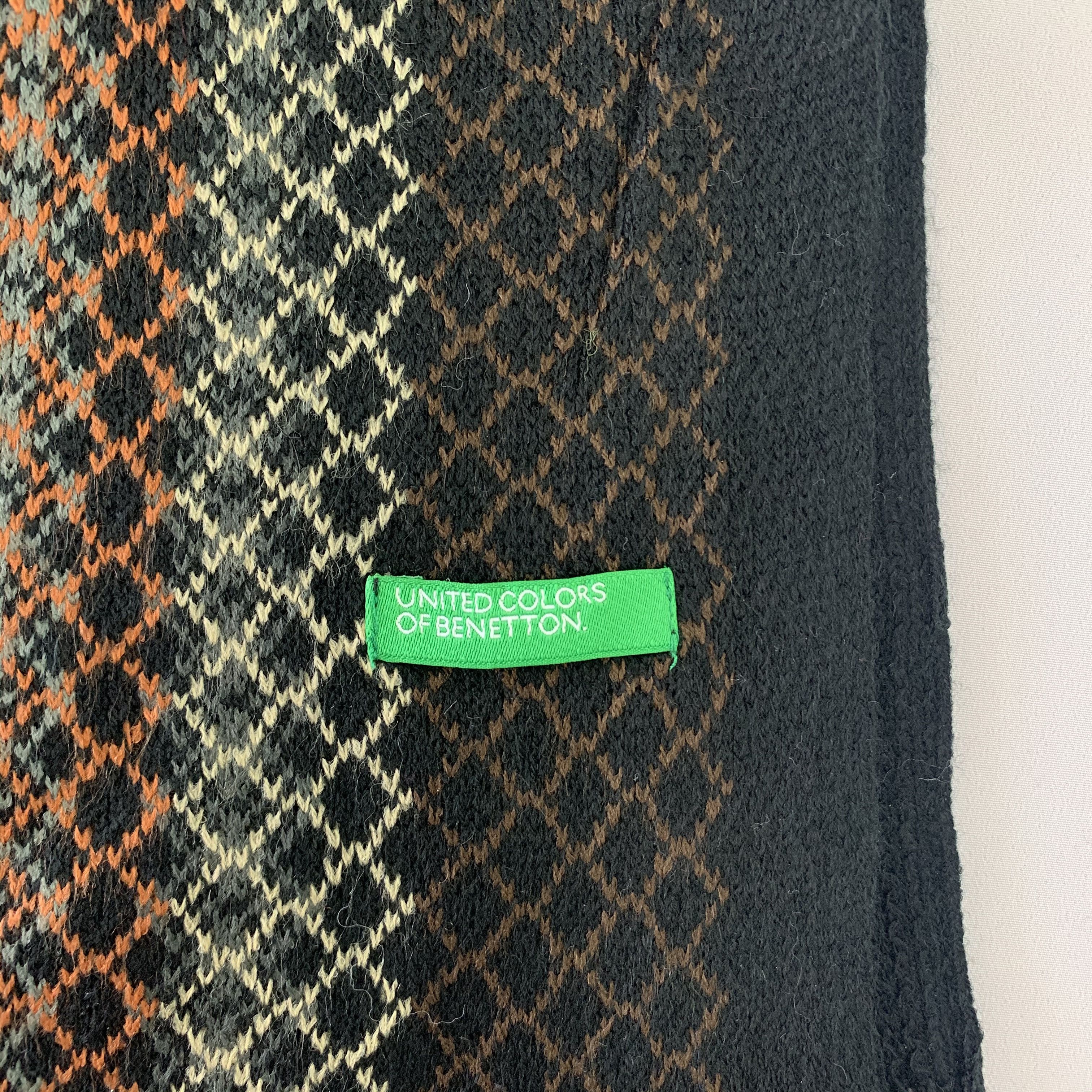 United Colors Of Benetton United Colors of Benetton Scarf Wool Muffler Wrap BL4117 Size ONE SIZE - 3 Thumbnail
