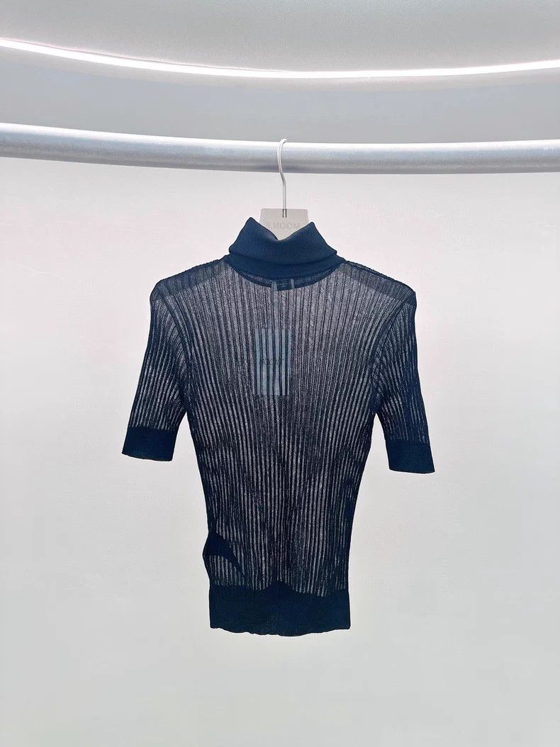Saint Laurent Paris Saint Laurent Paris Black Knit sweater Size L / US 10 / IT 46 - 2 Thumbnail