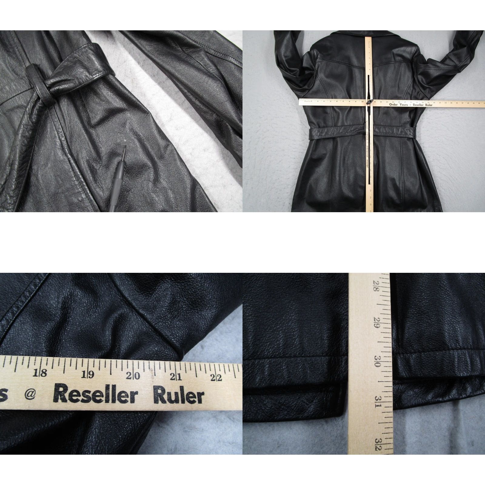 Vintage VINTAGE Wilsons Leather Coat Women Medium Black Belted Trench X0 Thinsulate Coat Size M / US 6-8 / IT 42-44 - 8 Thumbnail