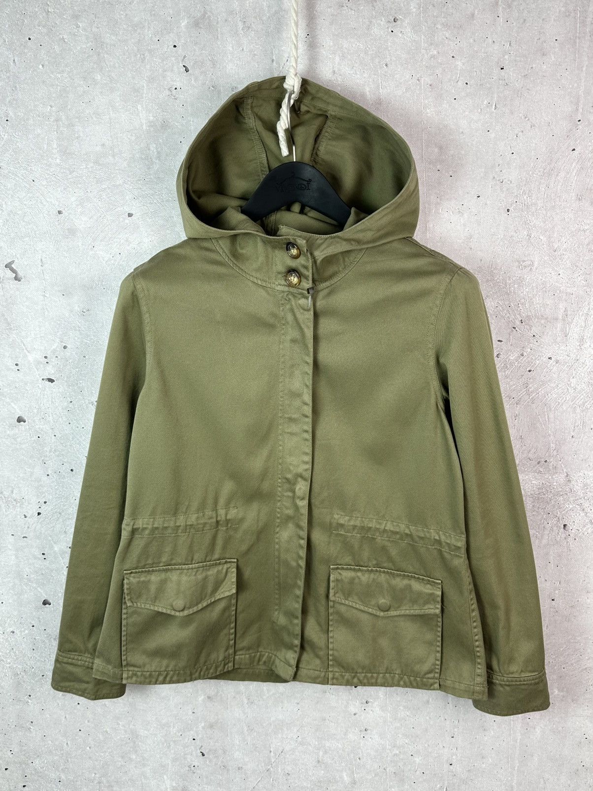 Orvis Vintage Orvis Khaki Cotton Patch Pocket Light Hooded Jacket Size US M / EU 48-50 / 2 - 1 Thumbnail
