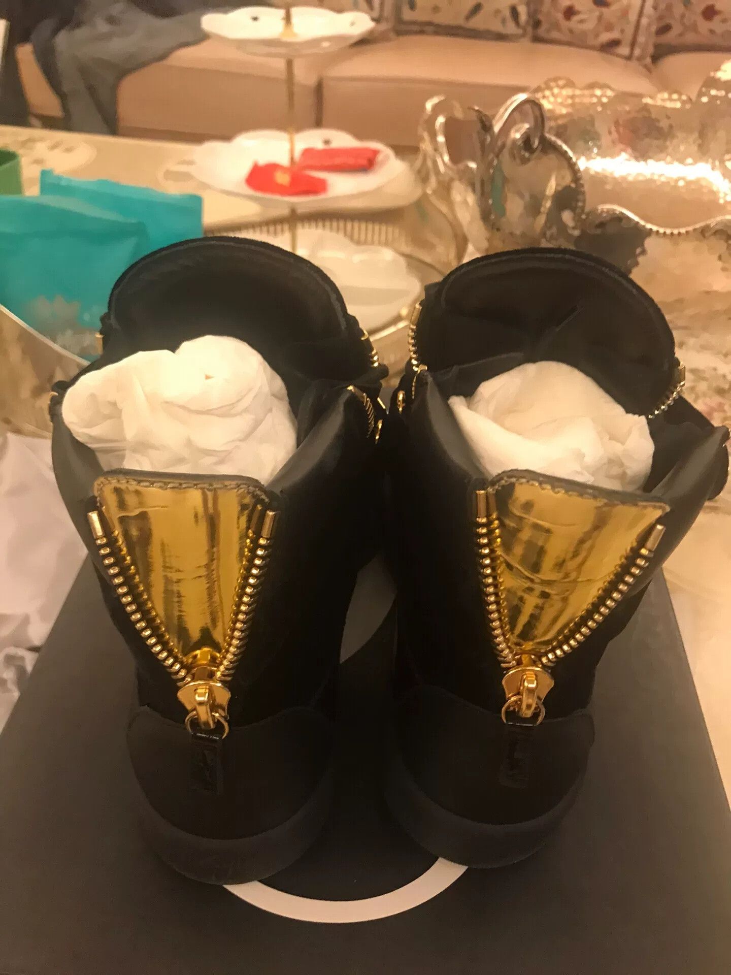 Giuseppe Zanotti Giuseppe Zanotti High-Top Sneakers Size US 7.5 / EU 40-41 - 3 Thumbnail