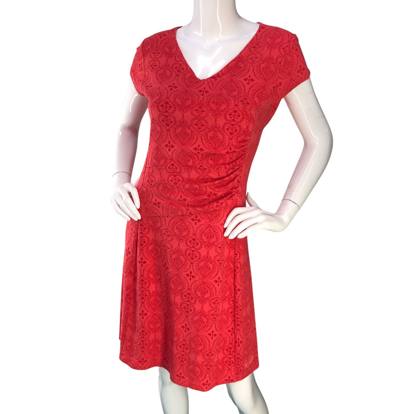Kuhl Kuhl Size S Dress Verona Coolmax Stretch Ruched V Neck Size S / US 4 / IT 40 - 1 Thumbnail