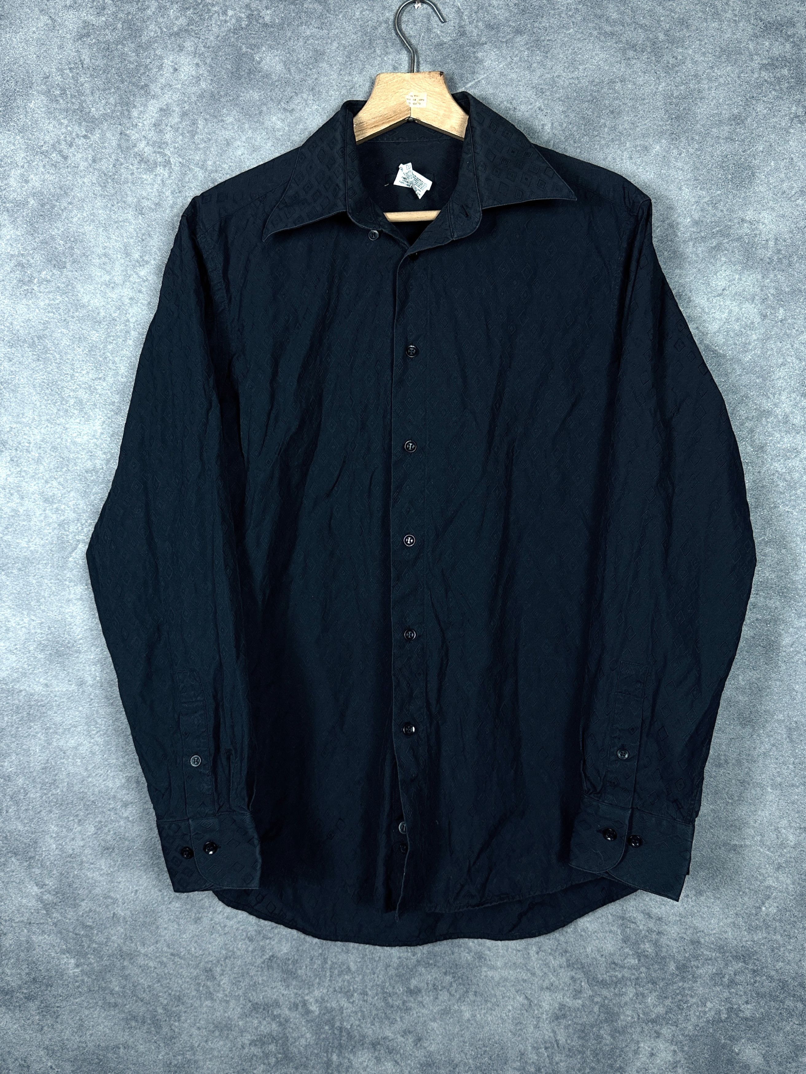 Versace Black Versace long sleeve shirt pattern cotton black Size US L / EU 52-54 / 3 - 1 Thumbnail