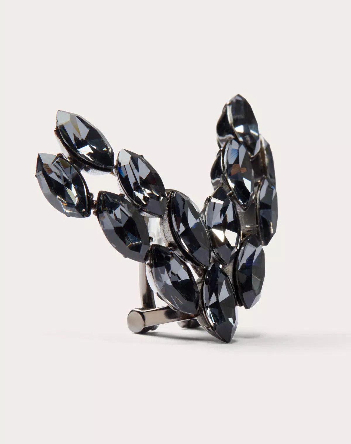 Valentino oc11z0725 Size:OS/ Crystal Earrings in Black/Silver Size ONE SIZE - 2 Thumbnail