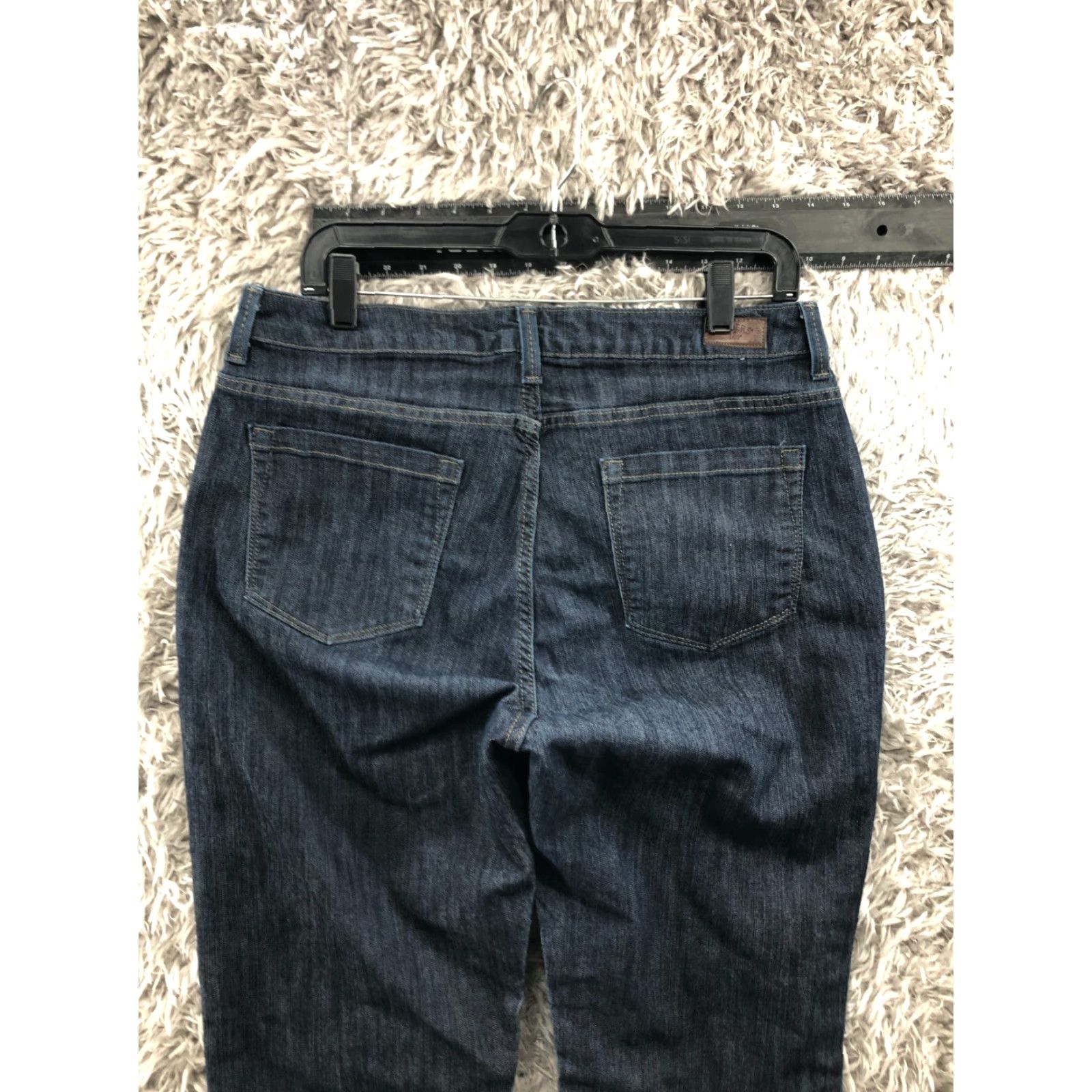 Lee Lee Riders by Lee Bootcut Jeans Size 12 Womens Dark Wash Blue Bootcut Jeans Regular Fit 31in Inseam Size 34" / US 12 / IT 48 - 7 Thumbnail