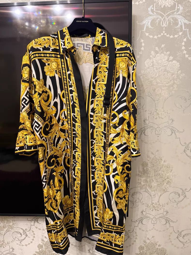 Versace Versace Baroque print pajama style shirt dress Size S / US 4 / IT 40 - 1 Thumbnail