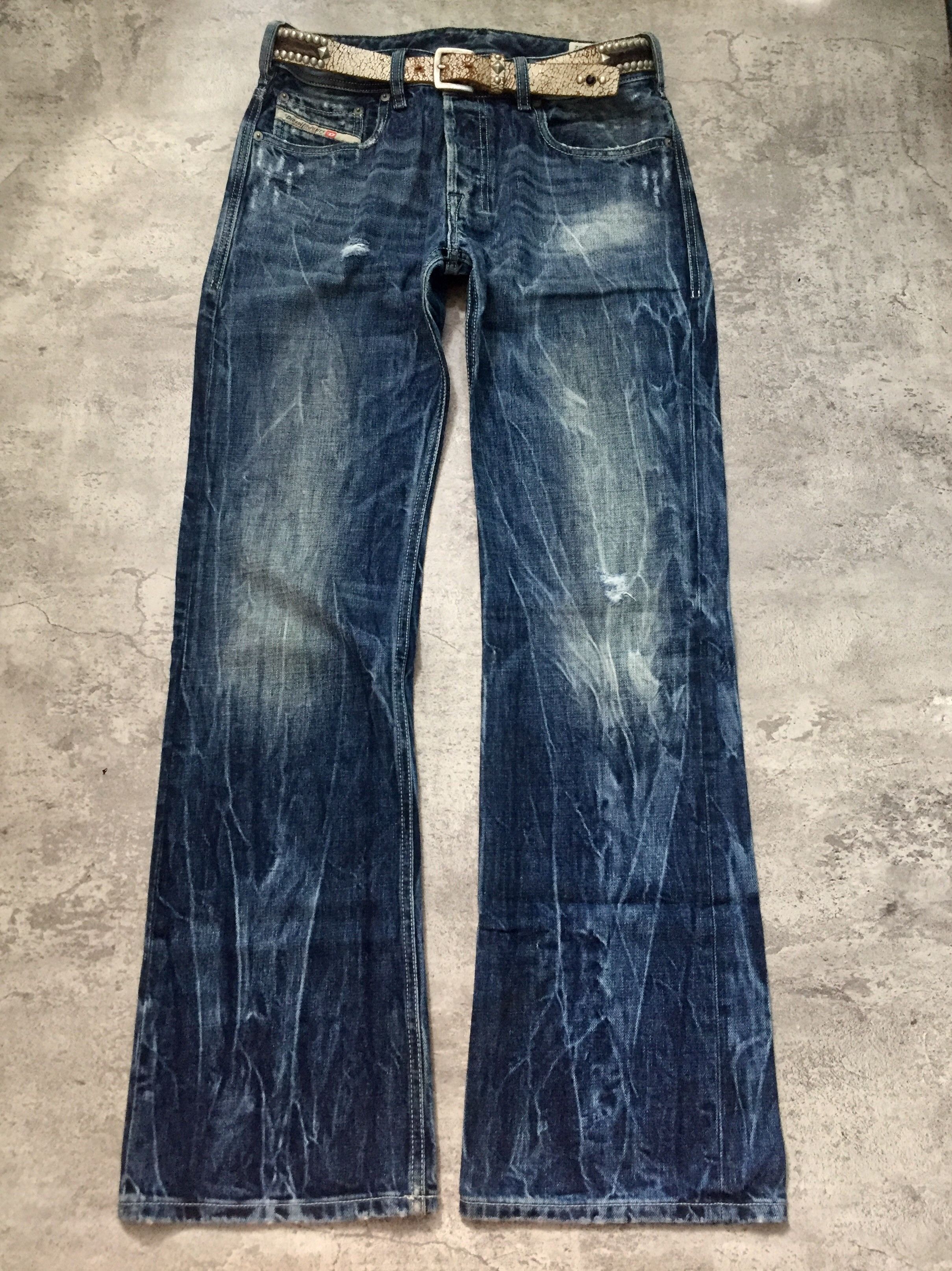 Diesel Diesel Italy Flare Wishkered Fade Wash Denim Pants Size US 32 / EU 48 - 1 Thumbnail