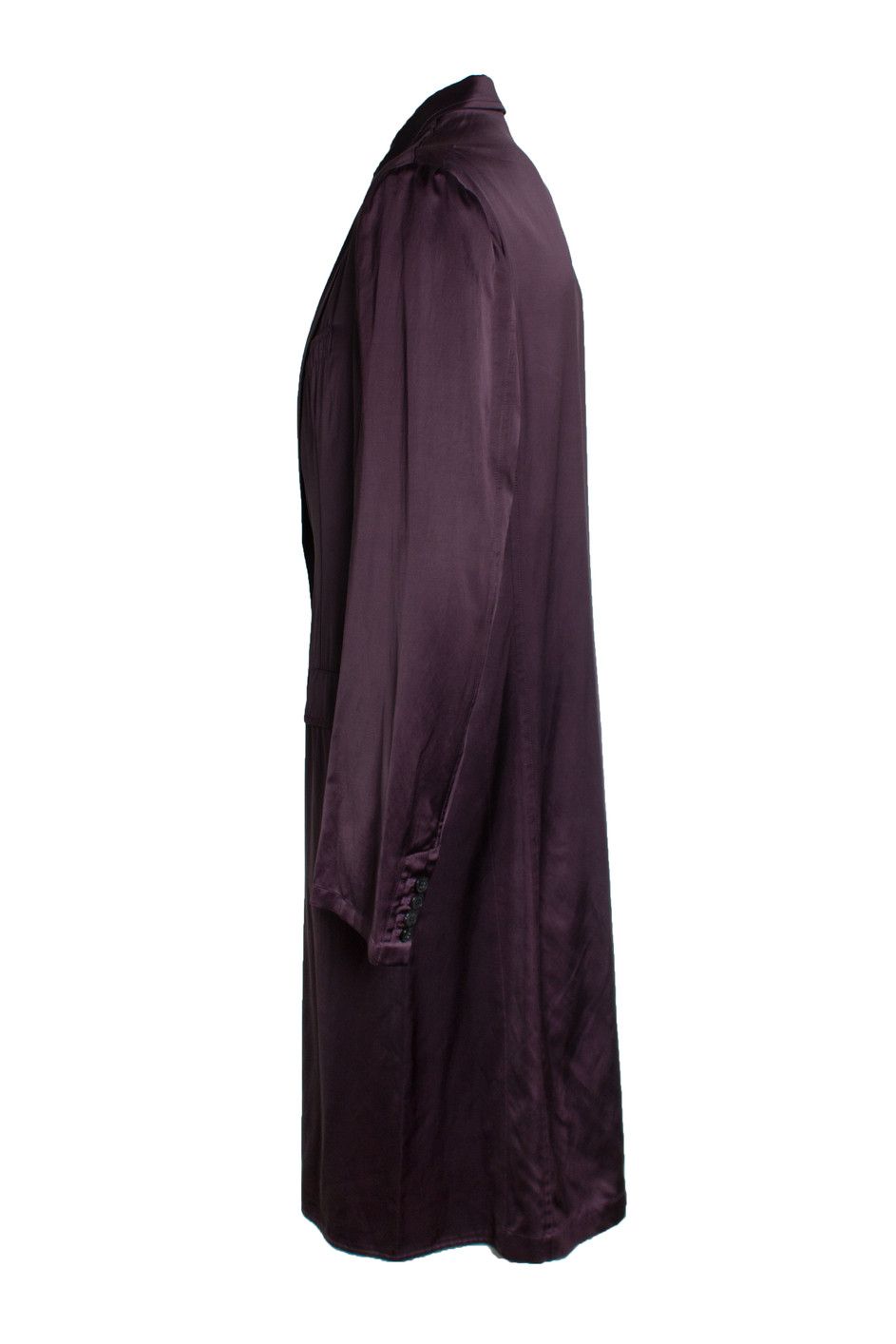 Dries Van Noten Dries van Noten, Shiny overcoat in burgundy Size US L / EU 52-54 / 3 - 4 Thumbnail