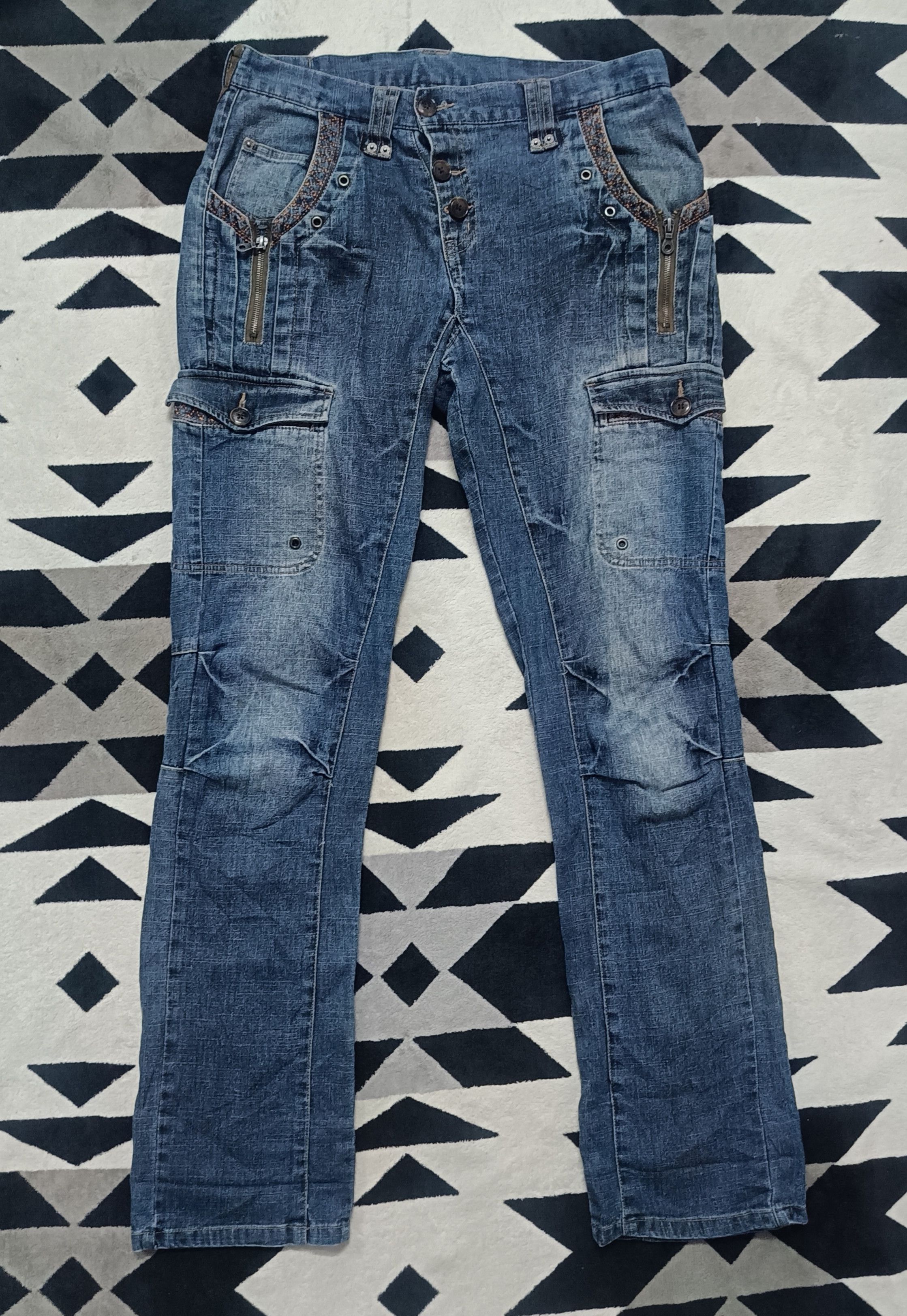 Japanese Brand 🔥🔥Rare Vintage PPFM Eastern Rock Bondage Jeans Size 34" / US 12 / IT 48 - 1 Thumbnail