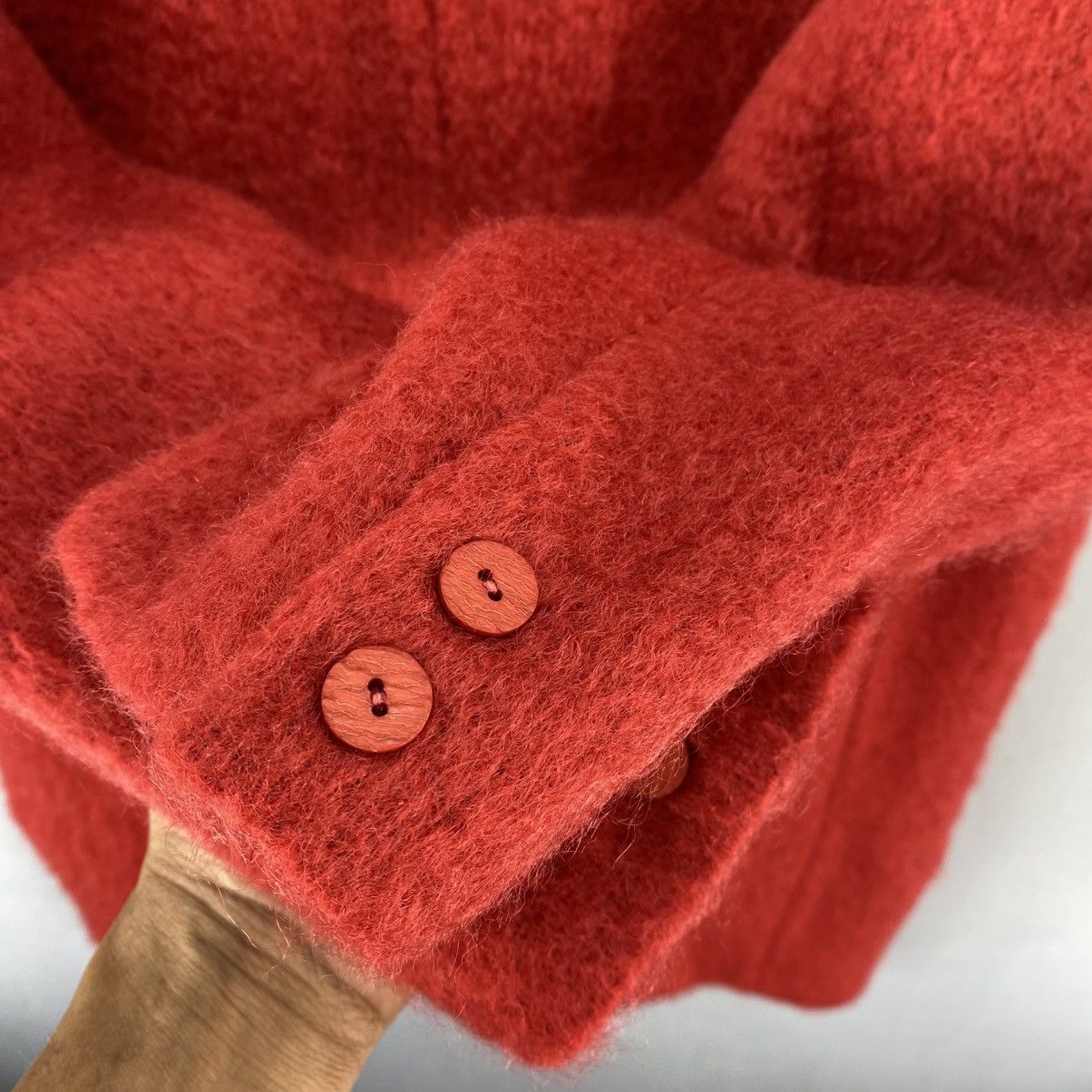 Gap Vintage Mohair Long Coat Jacket Size S / US 4 / IT 40 - 9 Thumbnail