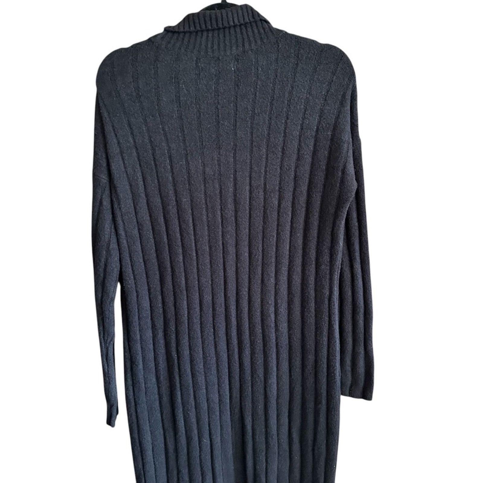 Abercrombie & Fitch NWT Abercrombie & Fitch Ribbed Turtleneck Midi Dress – Black Size M / US 6-8 / IT 42-44 - 6 Thumbnail