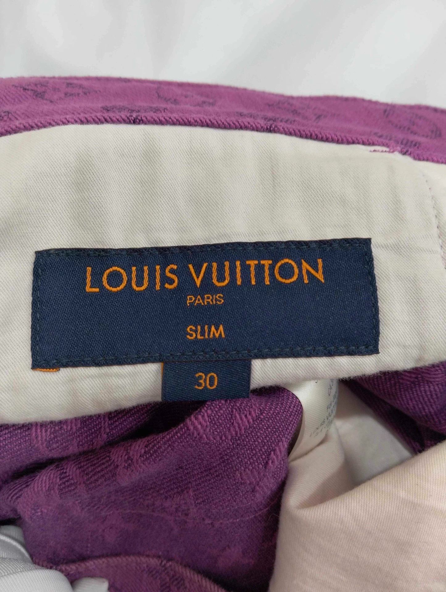 Louis Vuitton LV Logo All-Over Print Jeans 30 Size 30" / US 8 / IT 44 - 3 Thumbnail