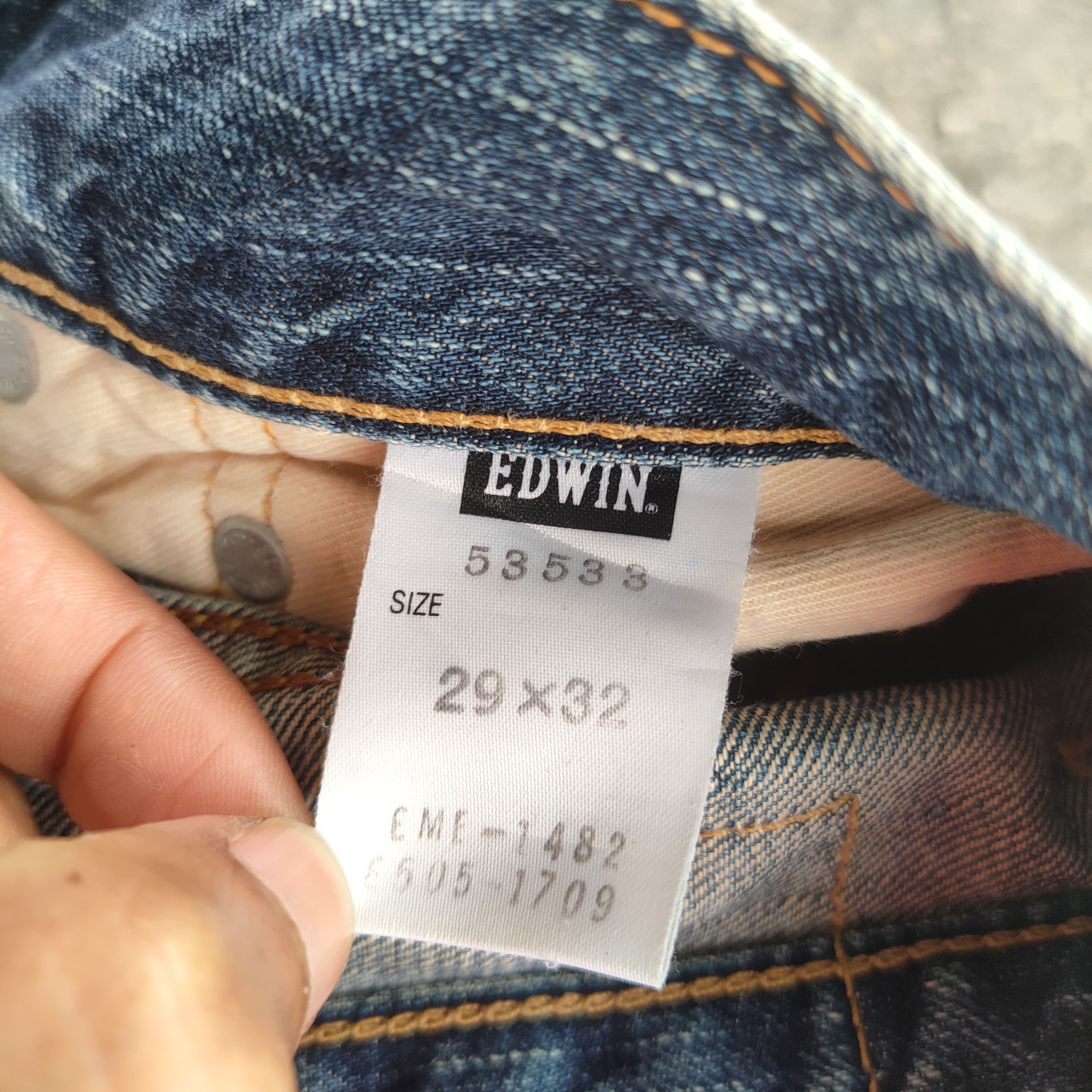 Edwin VINTAGE EDWIN 401 RIPPED FADED JEANS DENIM PANTS Size US 31 - 12 Thumbnail