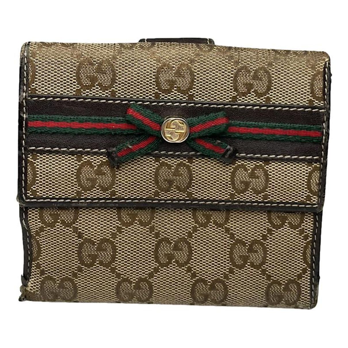 Gucci Interlocking Beige Leather Wallet Size ONE SIZE - 1 Thumbnail