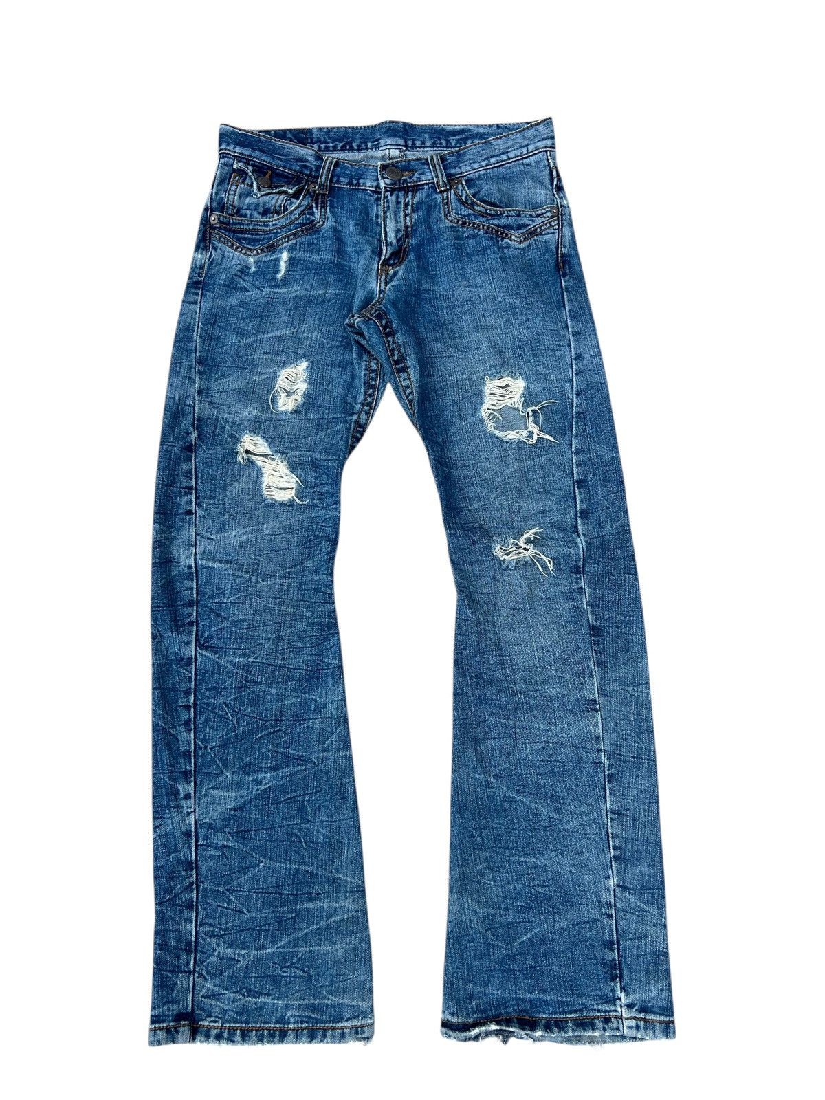semanticdesign Rattle Trap Made in Japan Tartan Patchwork Denim Jeans Size US 32 / EU 48 - 1 Thumbnail