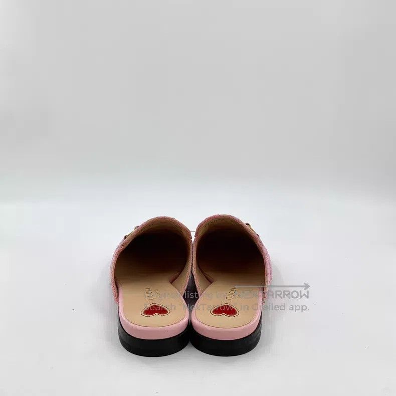 Gucci Gucci Pink lace flower embroidery horse buckle casual flat Size US 4.5 / IT 34.5 - 4 Thumbnail